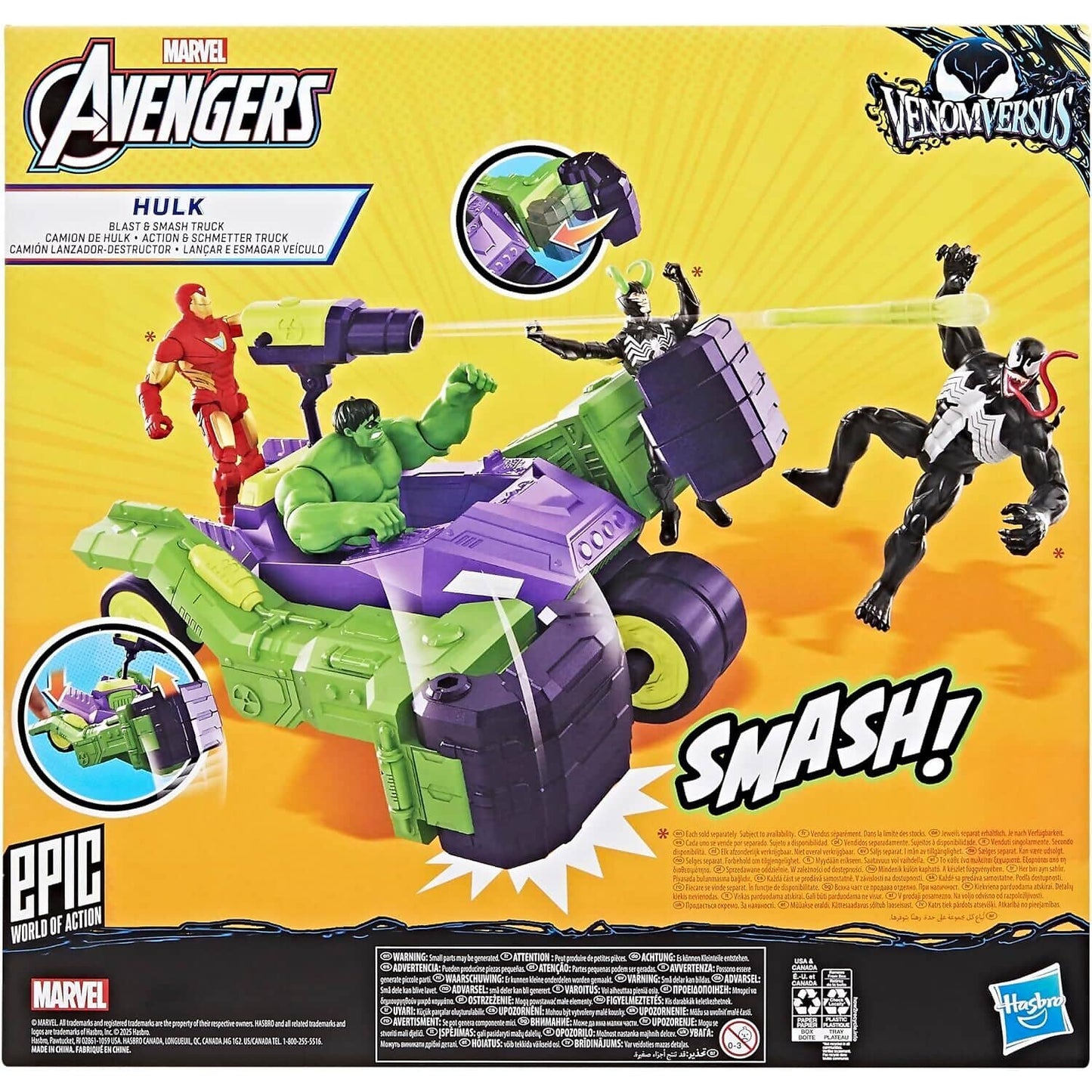 Marvel - Avengers VenomVersus Epic World of Action Hulk Blast & Smash Truck - Hasbro