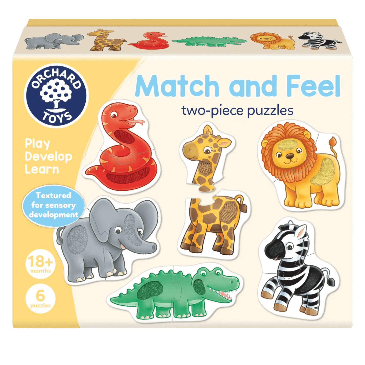Orchard Toys - Match and Feel 2 Piece Puzzles
