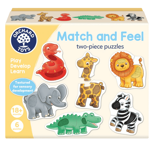Orchard Toys - Match and Feel 2 Piece Puzzles
