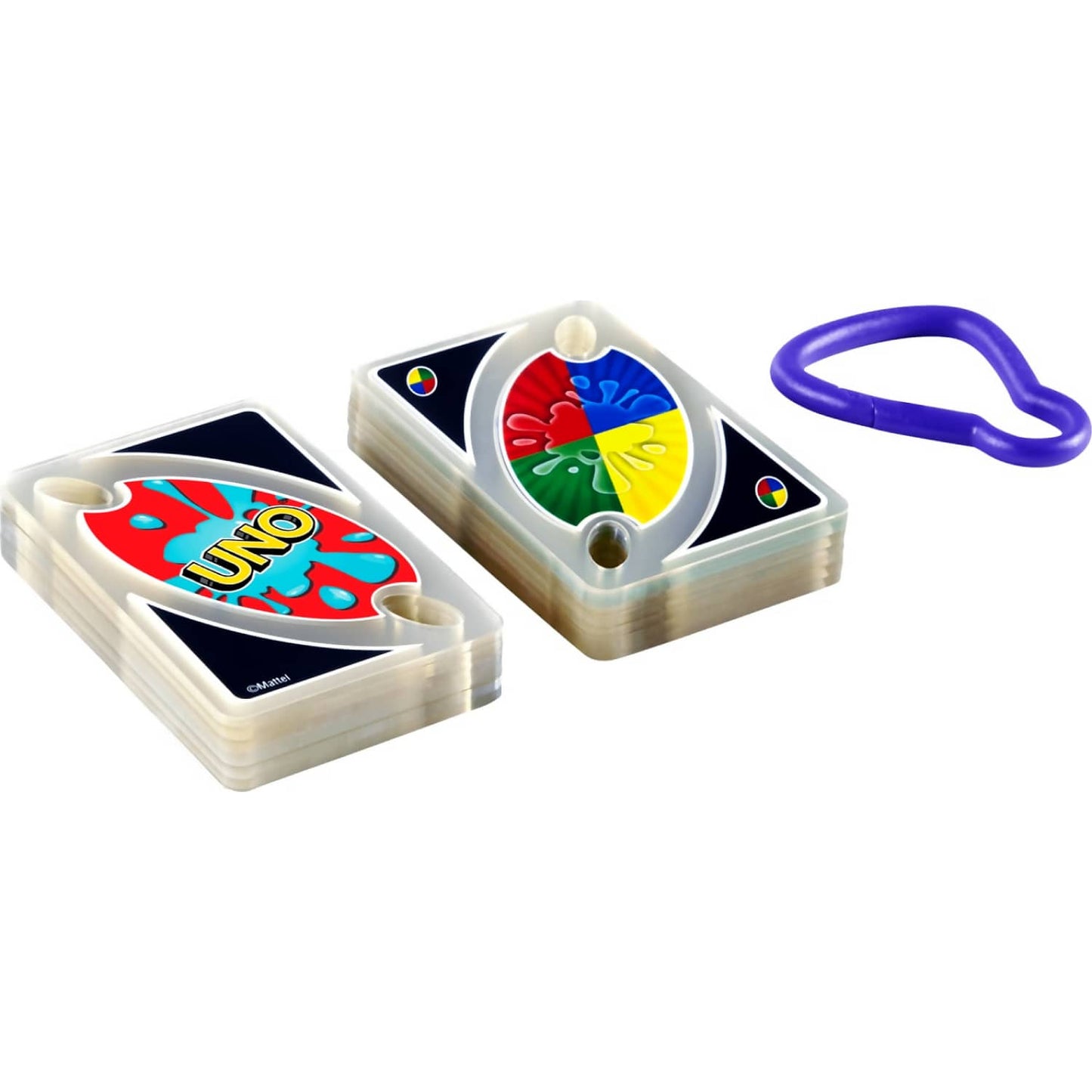 UNO - Splash Card Game With Waterproof Cards And Portable Clip For Travel