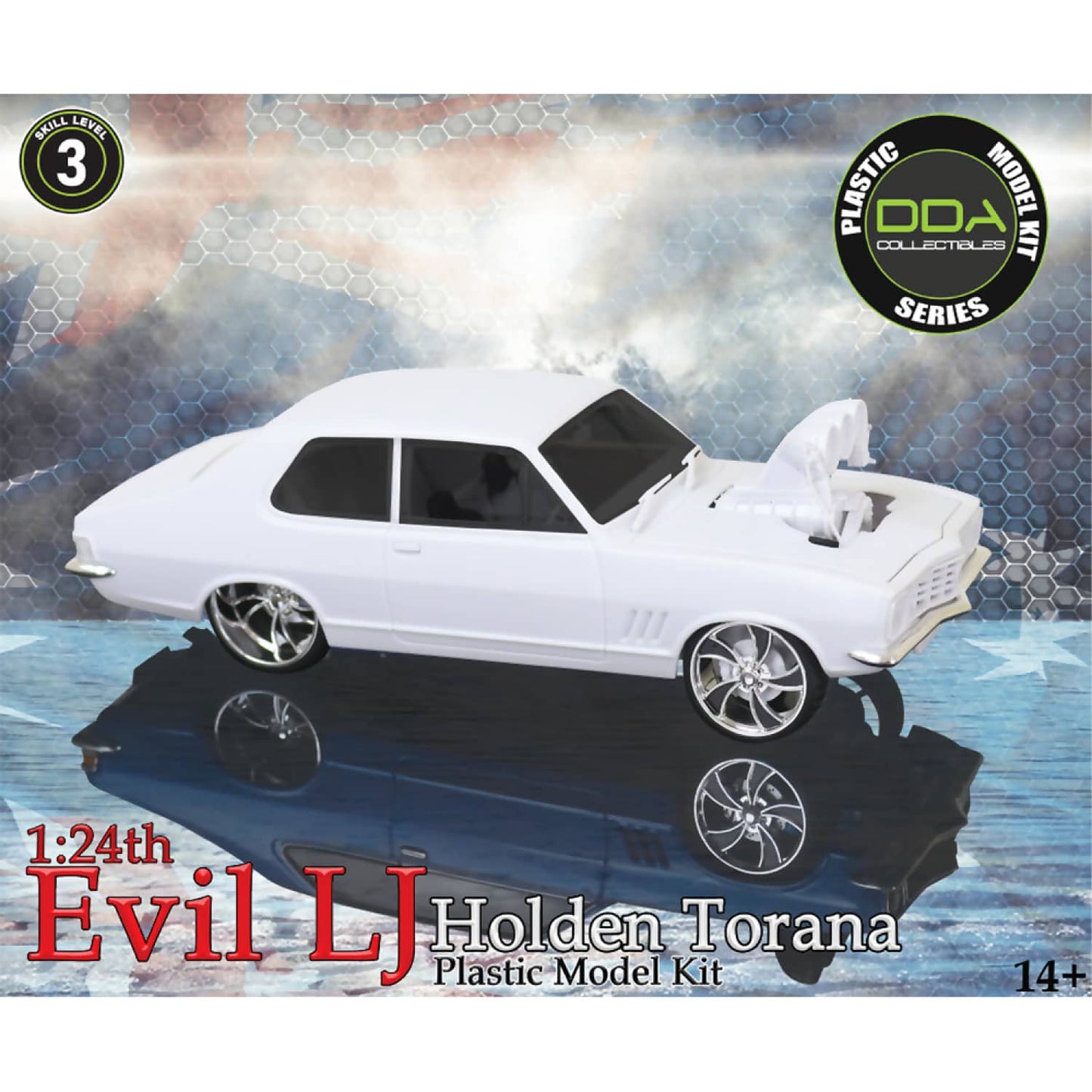 DDA Collectibles 1:24 Scale - LJ Holden Torana Evil LJ Diecast Plastic Model Kit