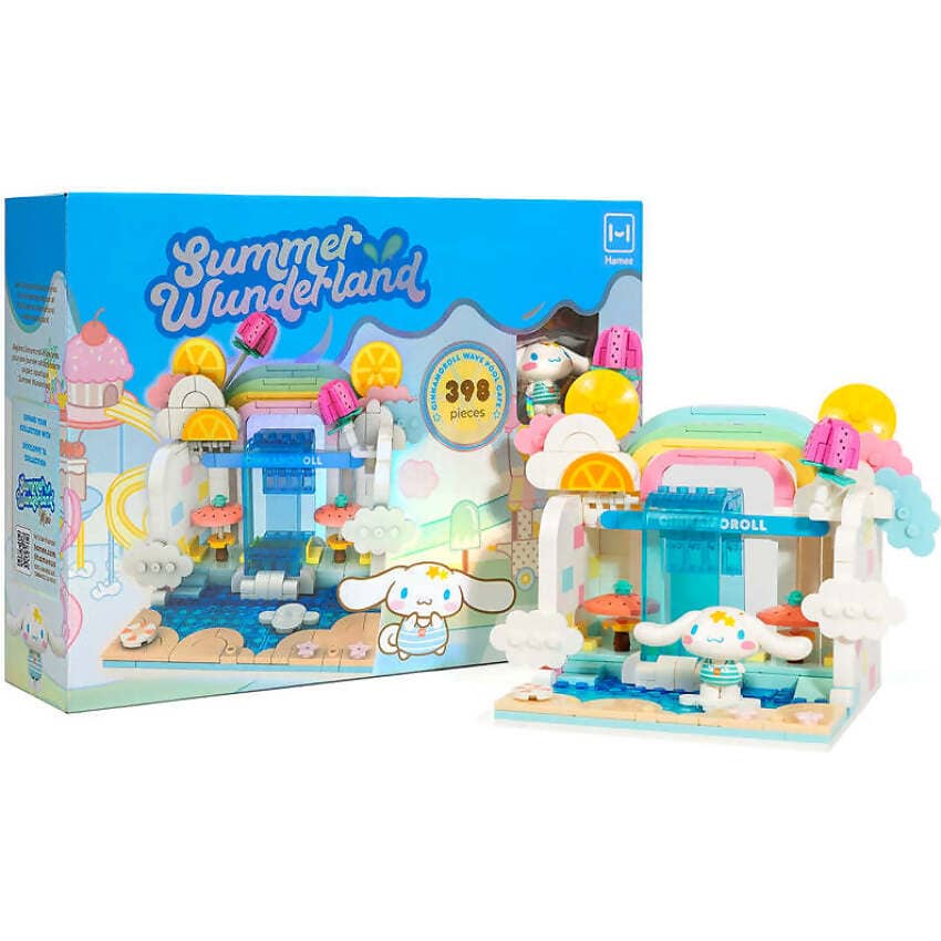 Hello Kitty and Friends - YuMe Blocks Summer Wunderland - Cinnamoroll Wave Pool Cafe 398 Pieces