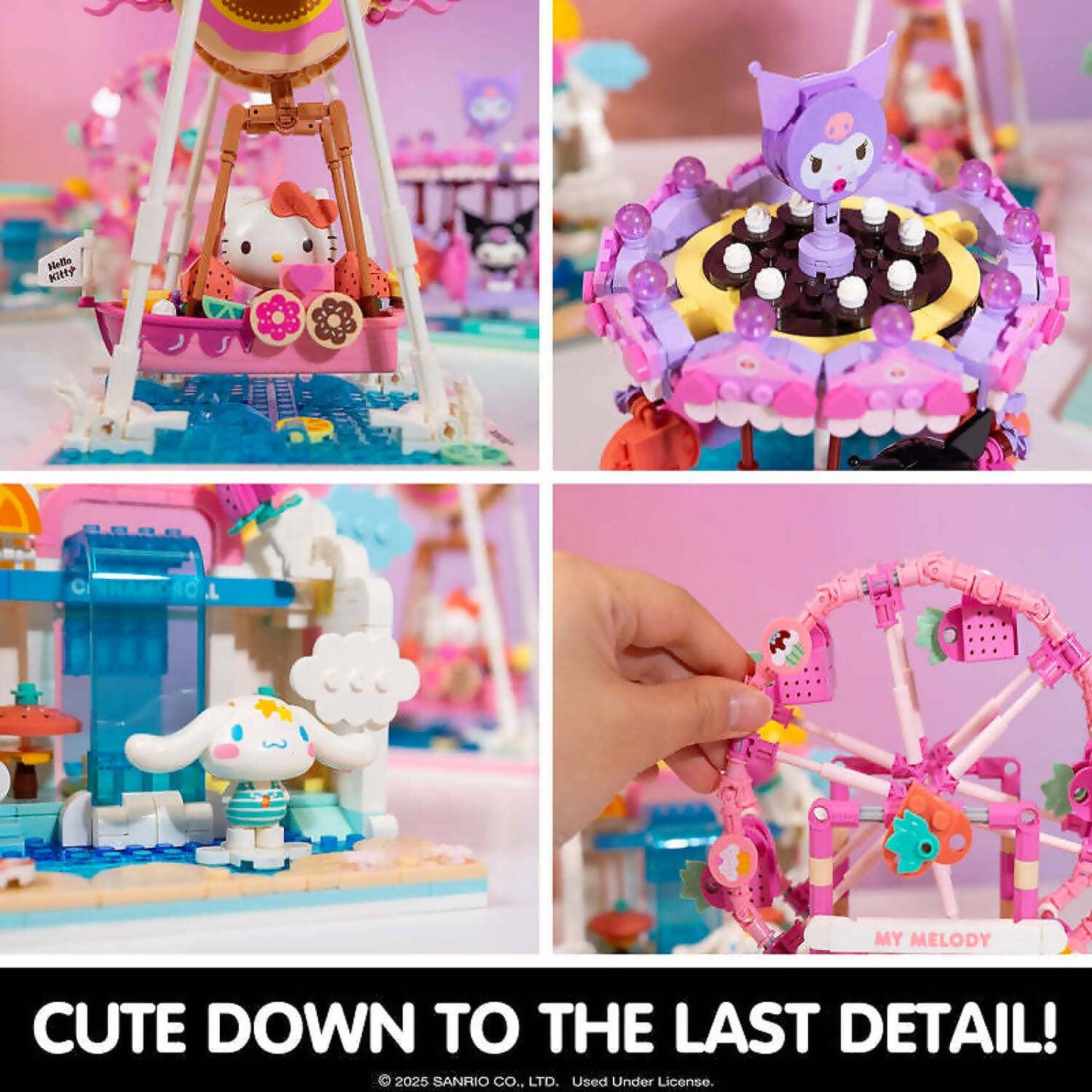 Hello Kitty and Friends - YuMe Blocks Summer Wunderland - Cinnamoroll Wave Pool Cafe 398 Pieces