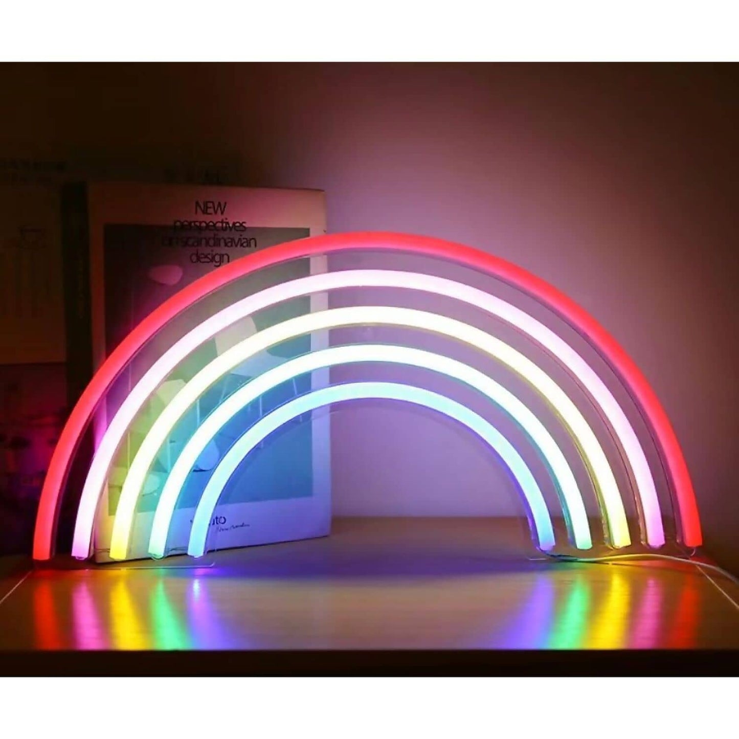 Cotton Candy - Rainbow LED Neon Light Wall Sign Multicoloured 15-inch USB Powered