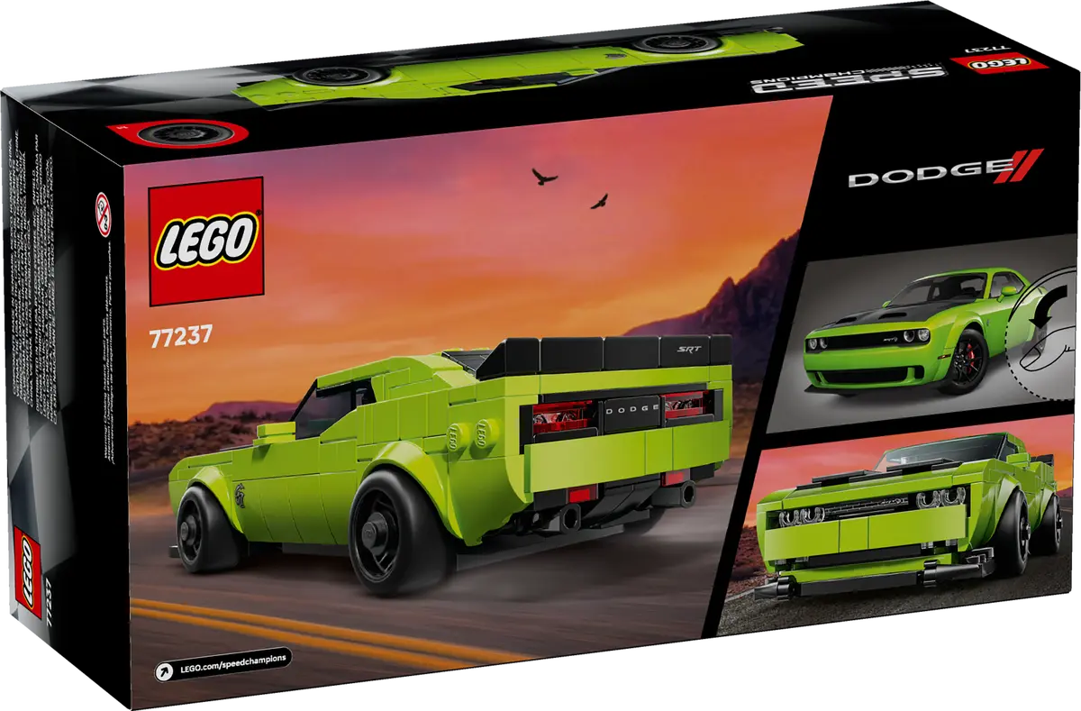 LEGO 77237 Dodge Challenger SRT Hellcat Sports Car - SPEED Champions
