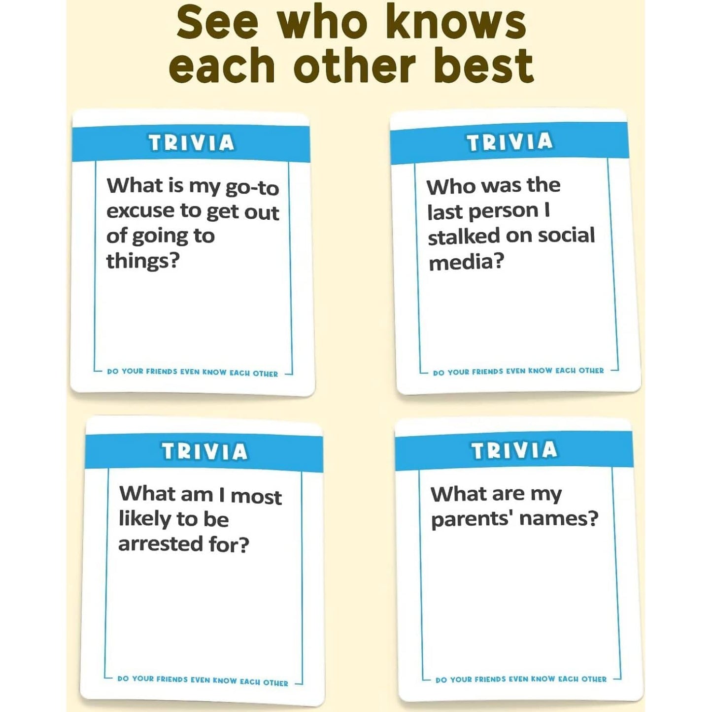 Moose Games - Do Your Friends Even Know Each Other Card Game