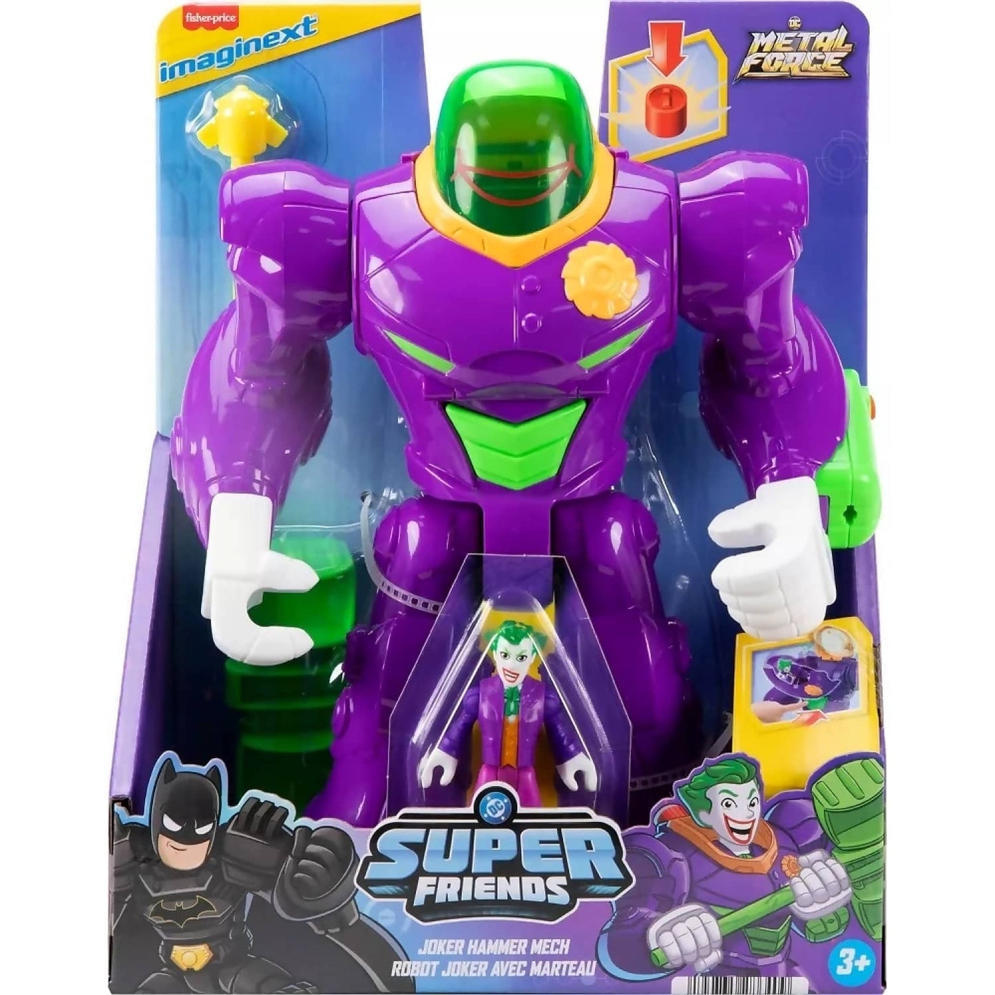 Fisher-Price - Imaginext DC Super Friends Joker Hammer Mech Action Figure
