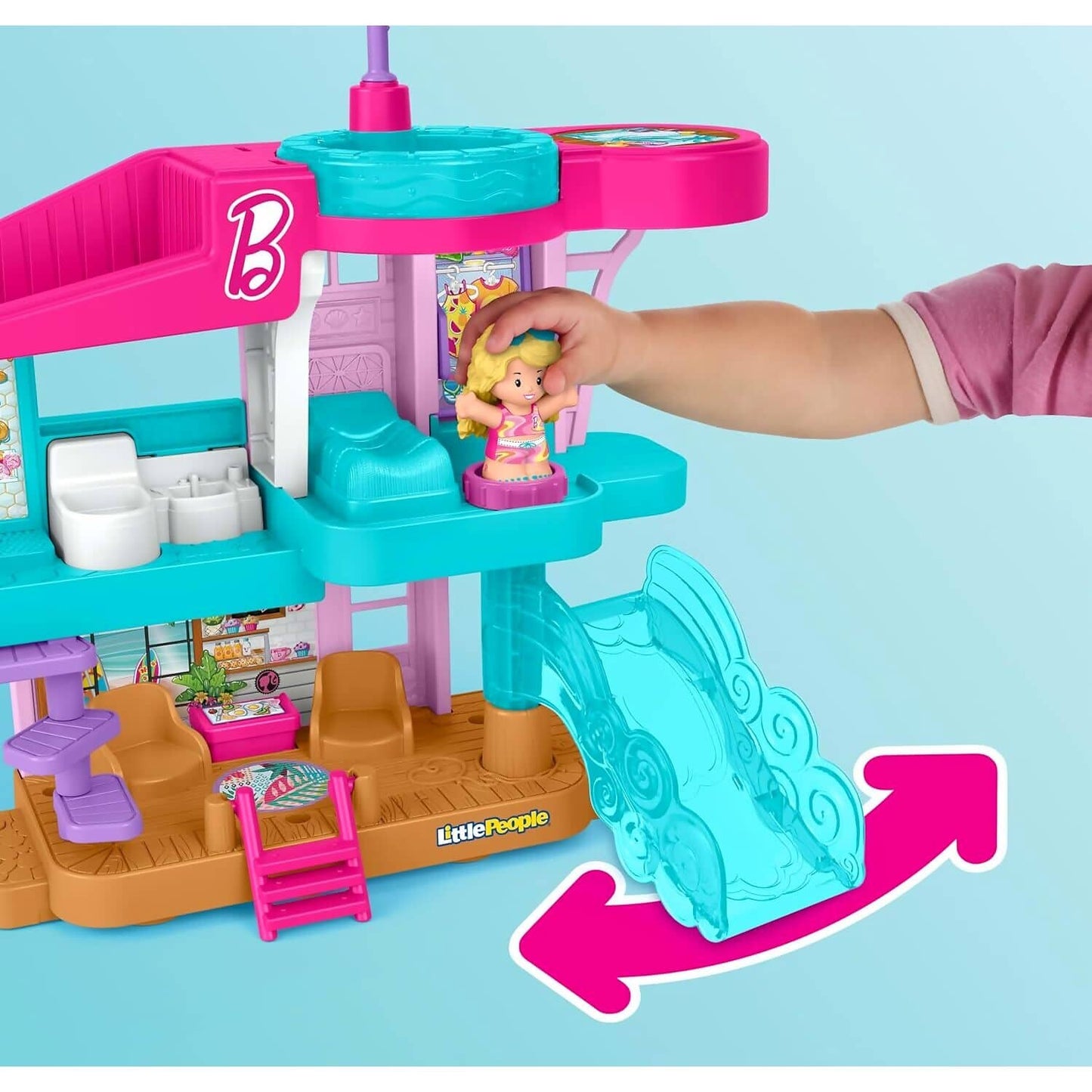 Fisher-Price - Little People Toddler Toy Barbie Beach House Playset - Mattel