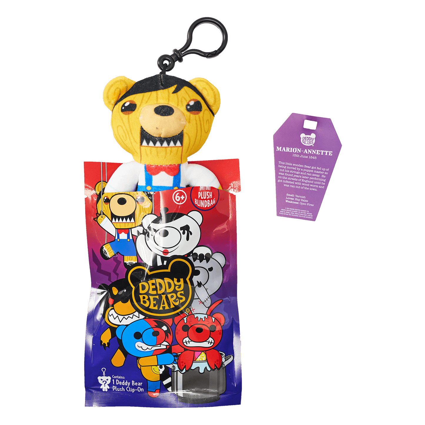 Deddy Bears - Series 4 Edition Mystery Blind Bag – 12cm Plush Clip-On - Jasnor