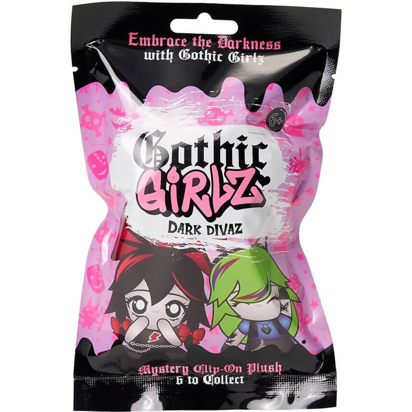 Kreepy Collections - Gothic Girlz Dark Divaz Mystery Blind Bag - 12cm Plush Clip-on - Jasnor
