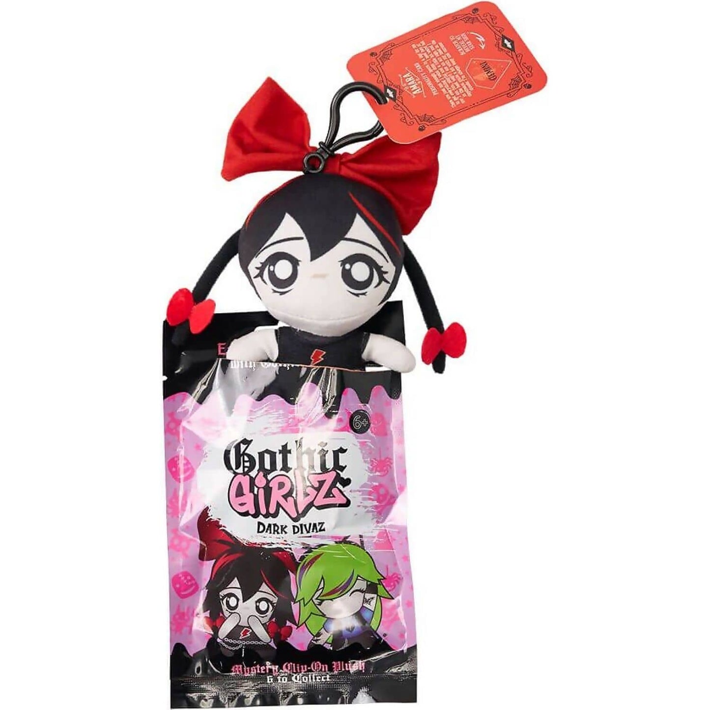 Kreepy Collections - Gothic Girlz Dark Divaz Mystery Blind Bag - 12cm Plush Clip-on - Jasnor