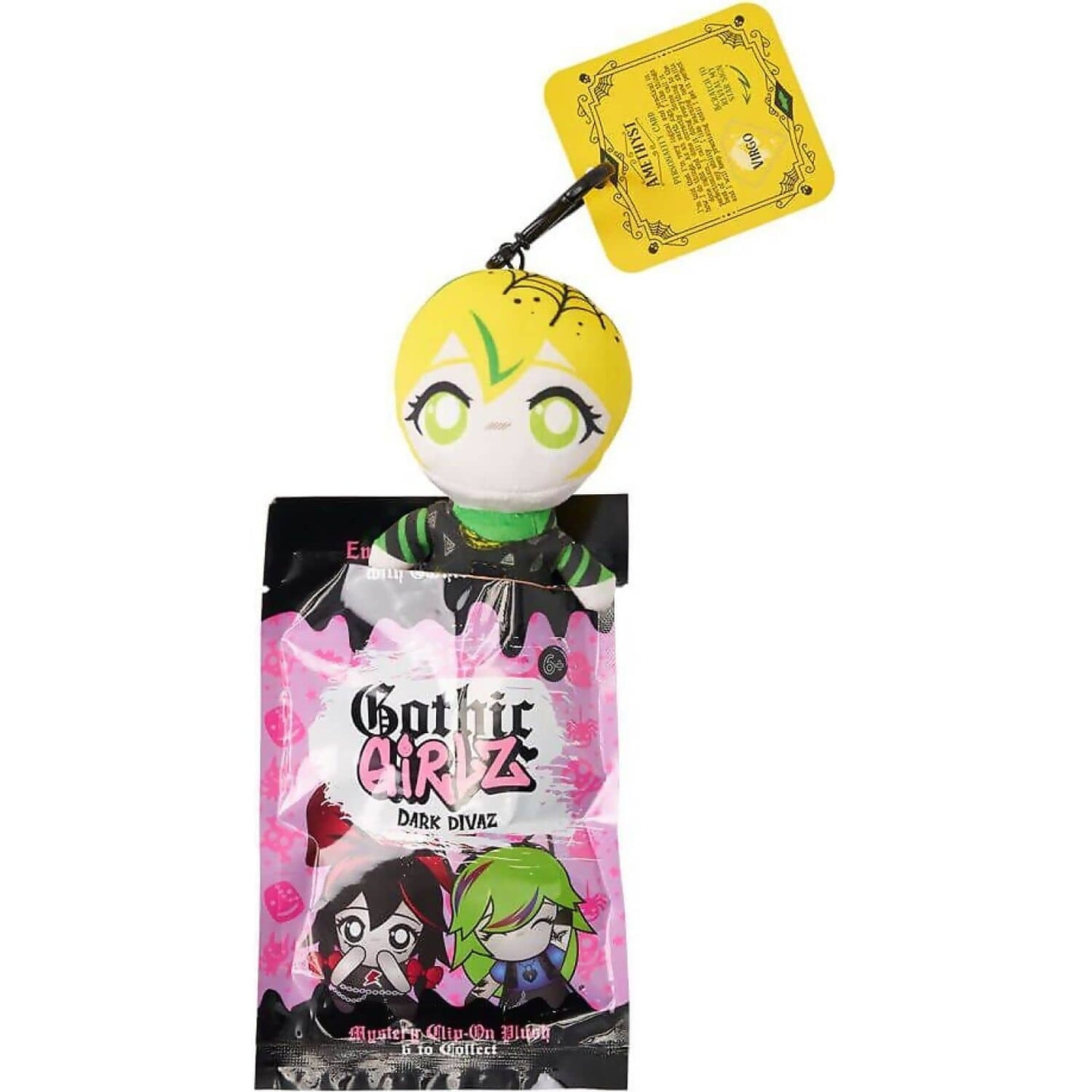 Kreepy Collections - Gothic Girlz Dark Divaz Mystery Blind Bag - 12cm Plush Clip-on - Jasnor