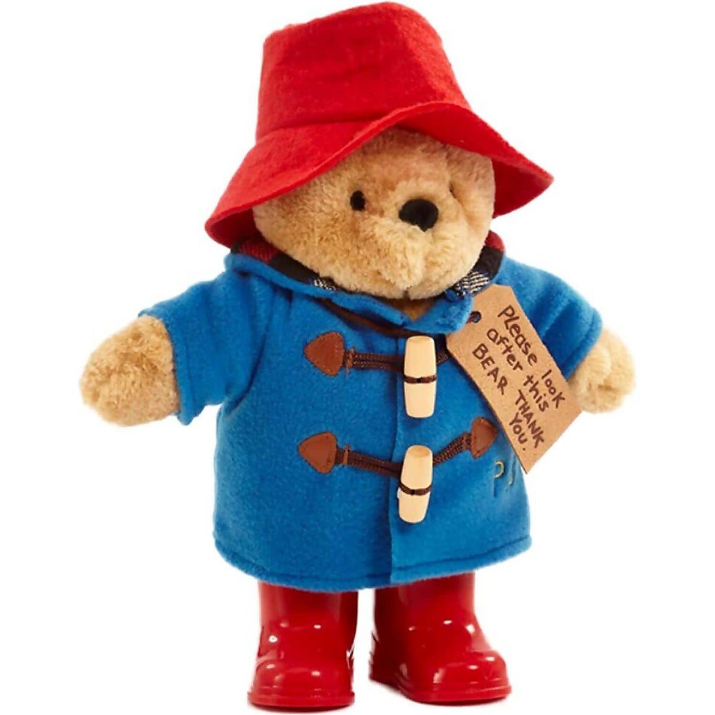 Paddington Bear - Paddington with Boots and Blue Coat - Medium 22cm Plush - Jasnor