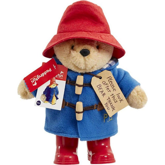 Paddington Bear - Paddington with Boots and Blue Coat - Medium 22cm Plush - Jasnor