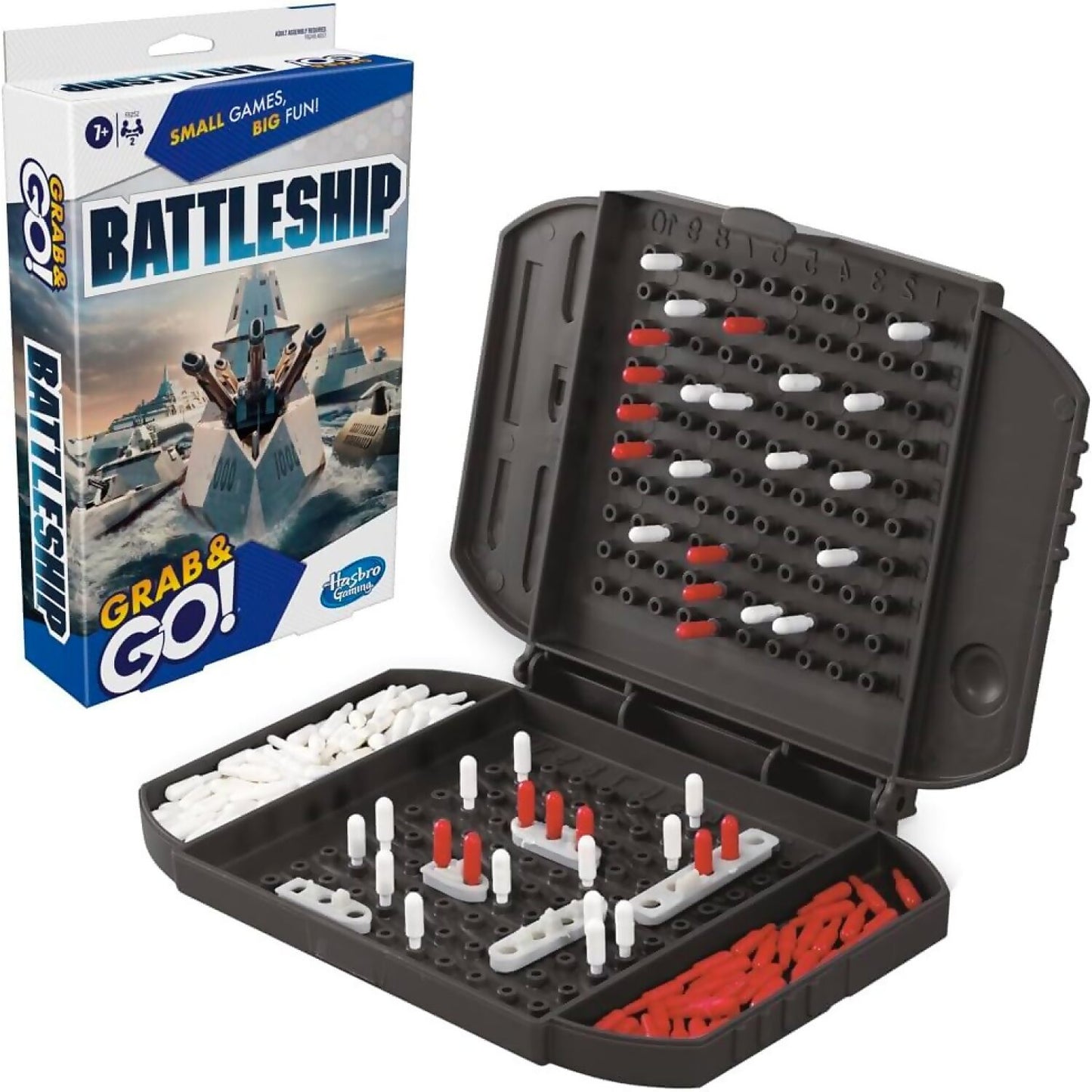 Hasbro Gaming - Battleship Grab and Go! Portable Travel Board Game