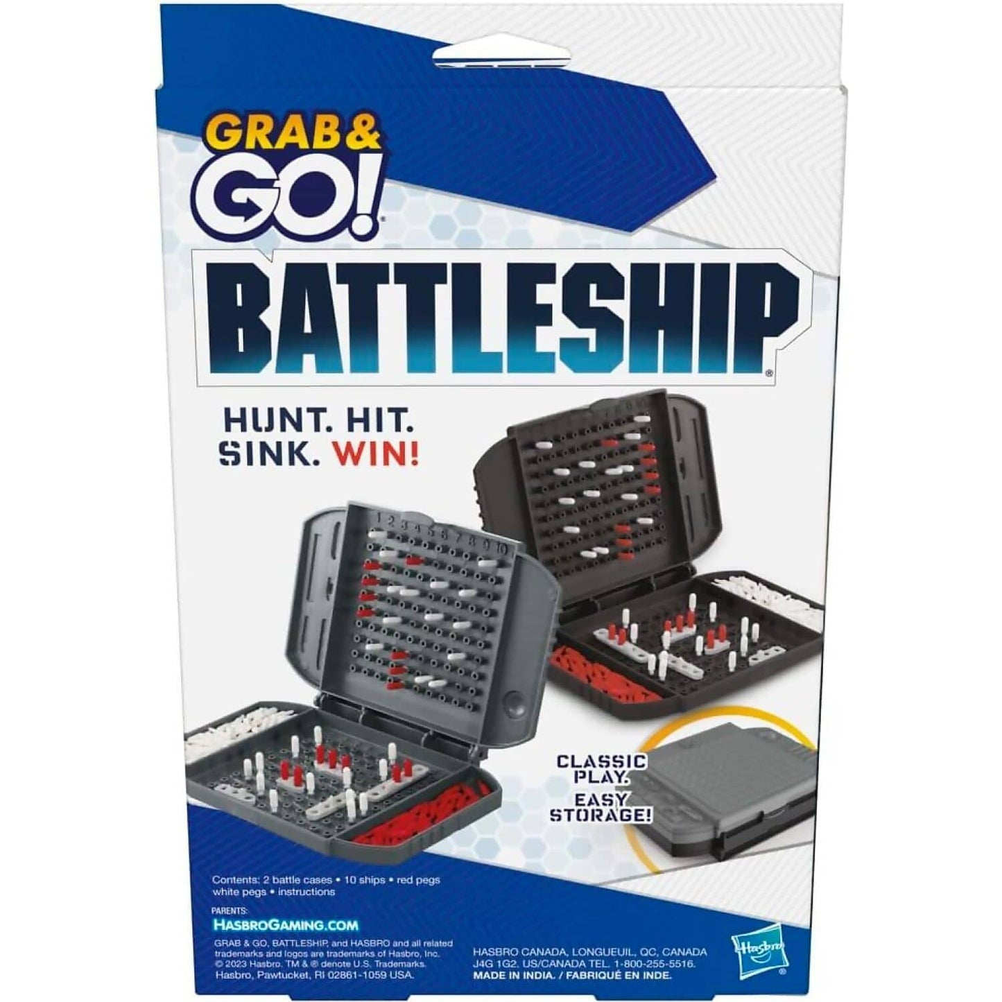 Hasbro Gaming - Battleship Grab and Go! Portable Travel Board Game