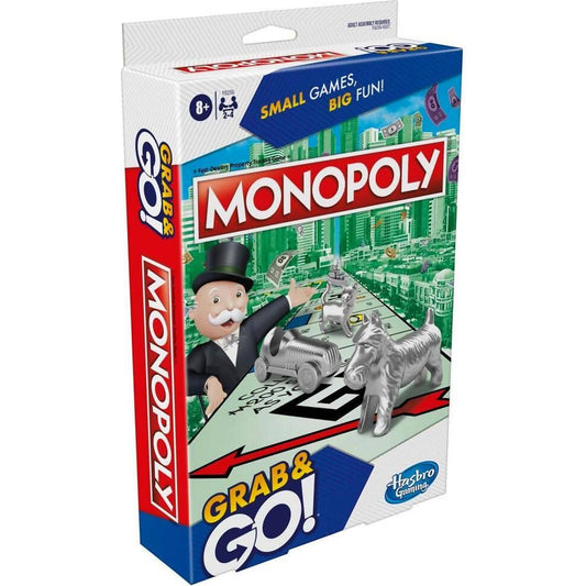 Hasbro Gaming - Monopoly Grab & Go! Portable Travel Board Game