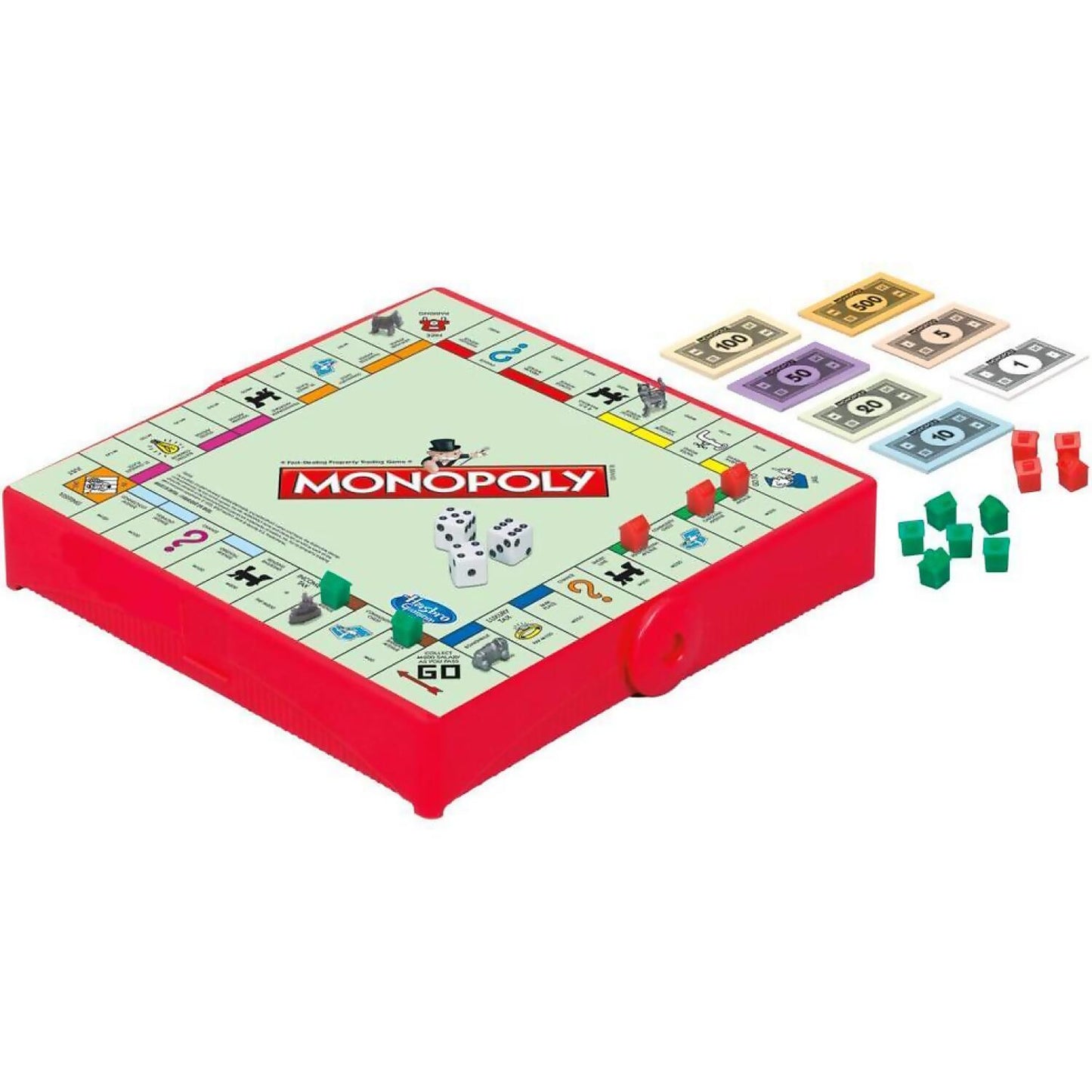 Hasbro Gaming - Monopoly Grab & Go! Portable Travel Board Game