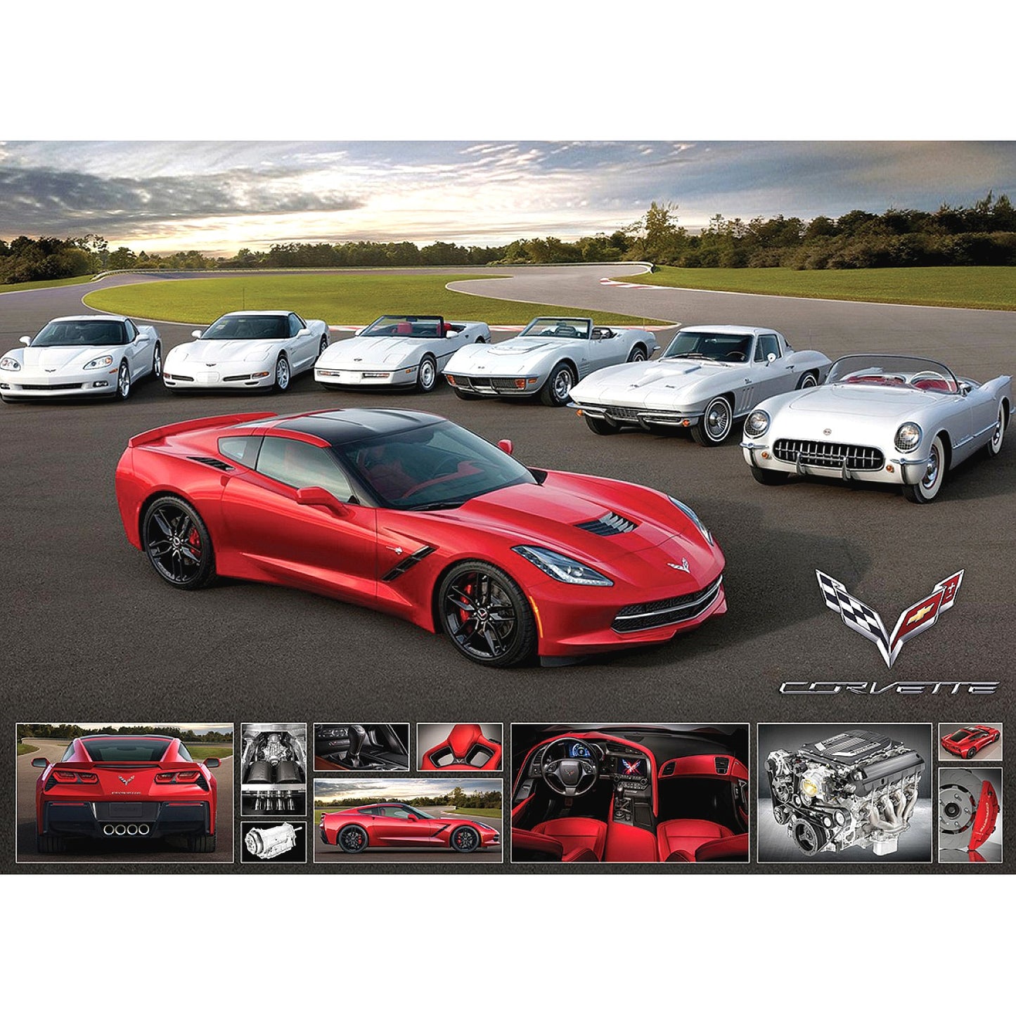 Eurographics - 2014 Corvette Stingray It Runs in the Family Jigsaw Puzzle 1000 Pieces