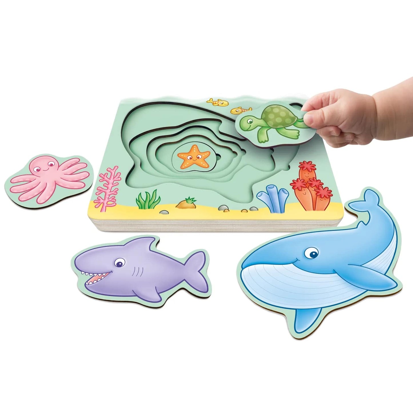 Orchard Toys - Under the Sea Wooden Nesting Puzzle 5 Pieces