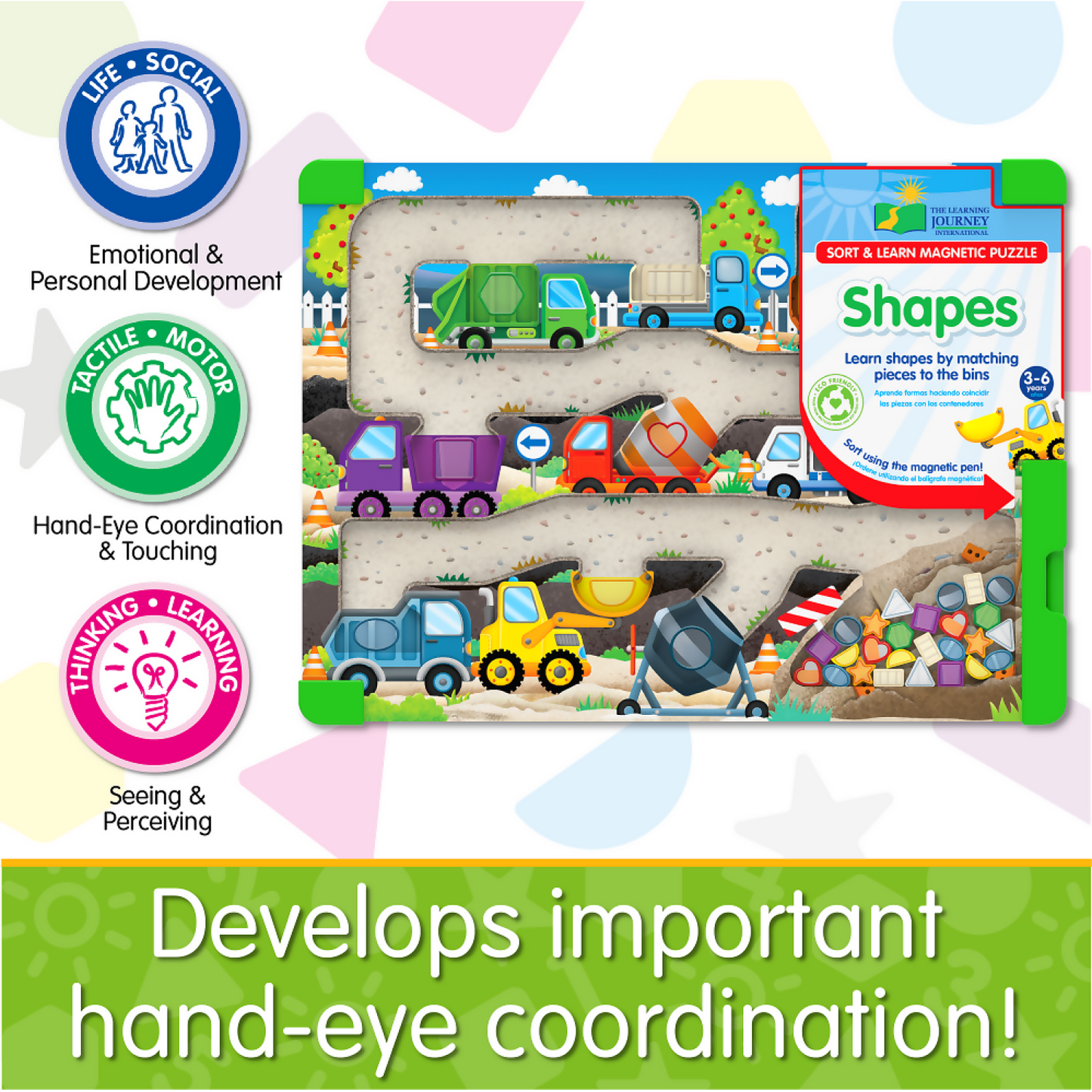 The Learning Journey - Sort & Learn Magnetic Puzzle - Shapes