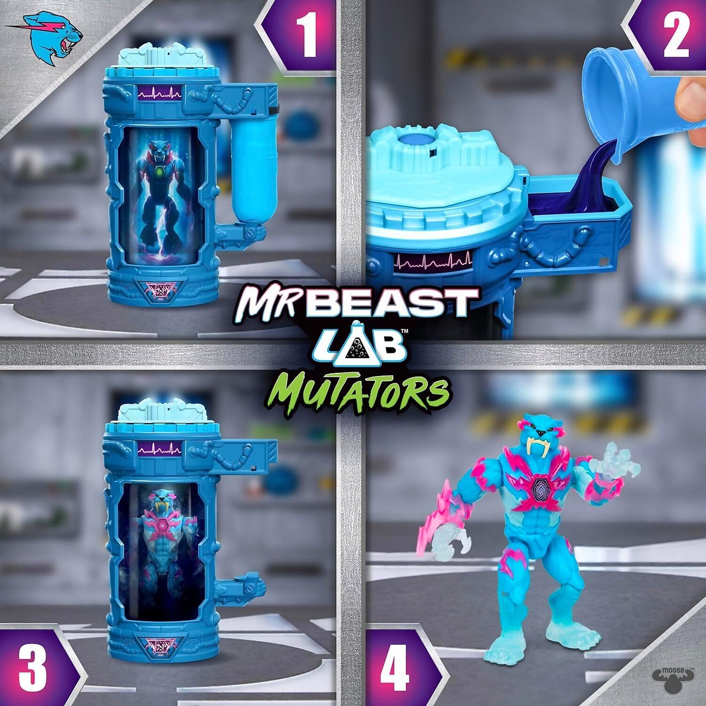 MrBeast Lab - Mutators Lightning Panther Hyper Fusion Series Action Figure