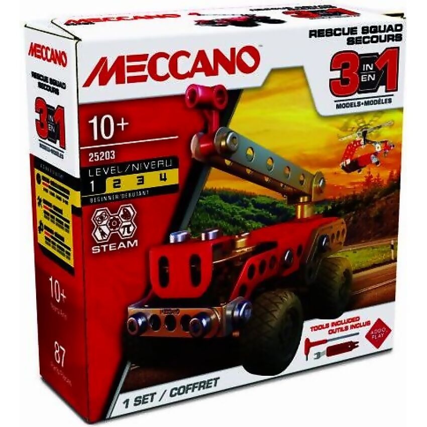 Meccano - 3-in-1 Rescue Squad Vehicle