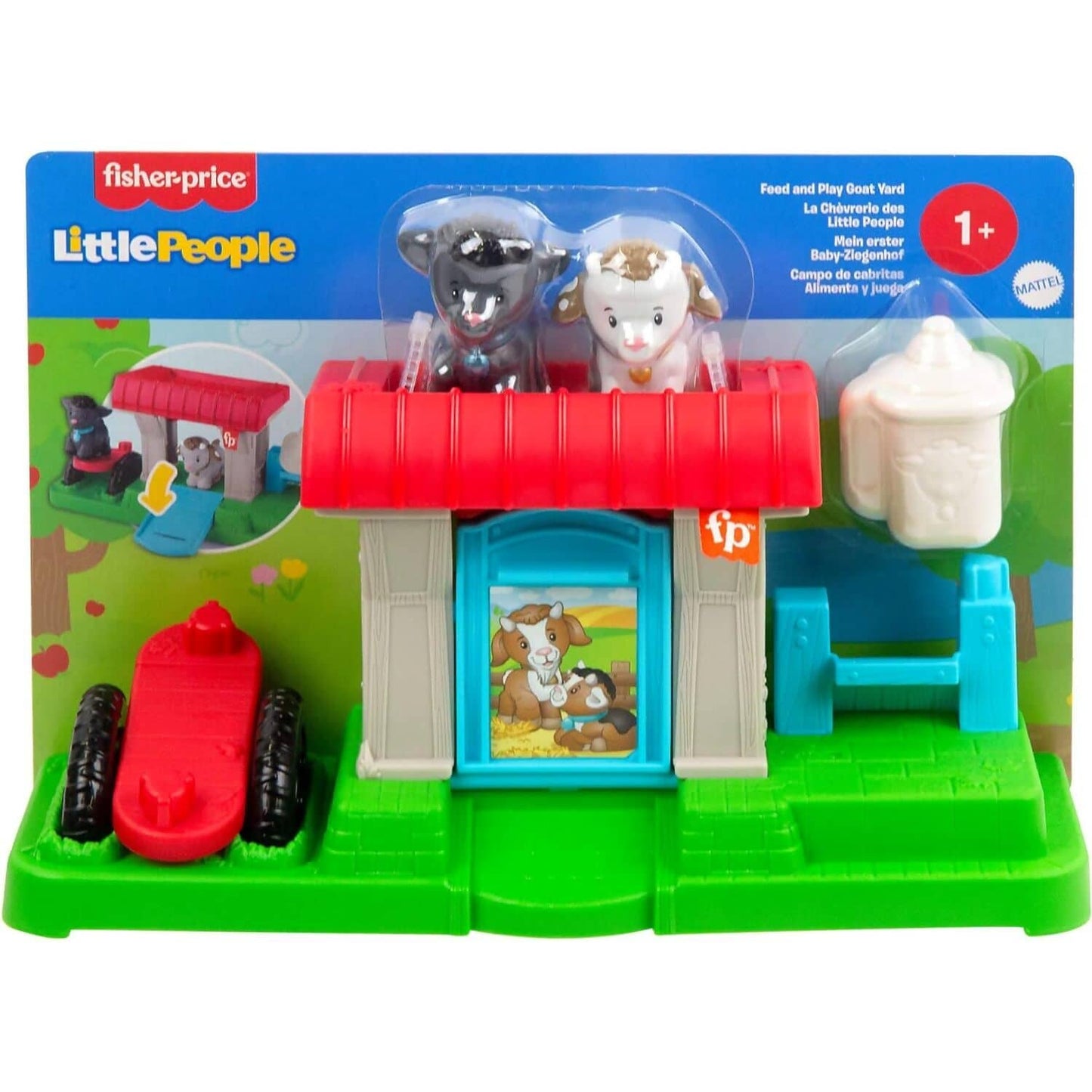 Fisher-Price - Little People Feed & Play Goat Yard Playset - Mattel