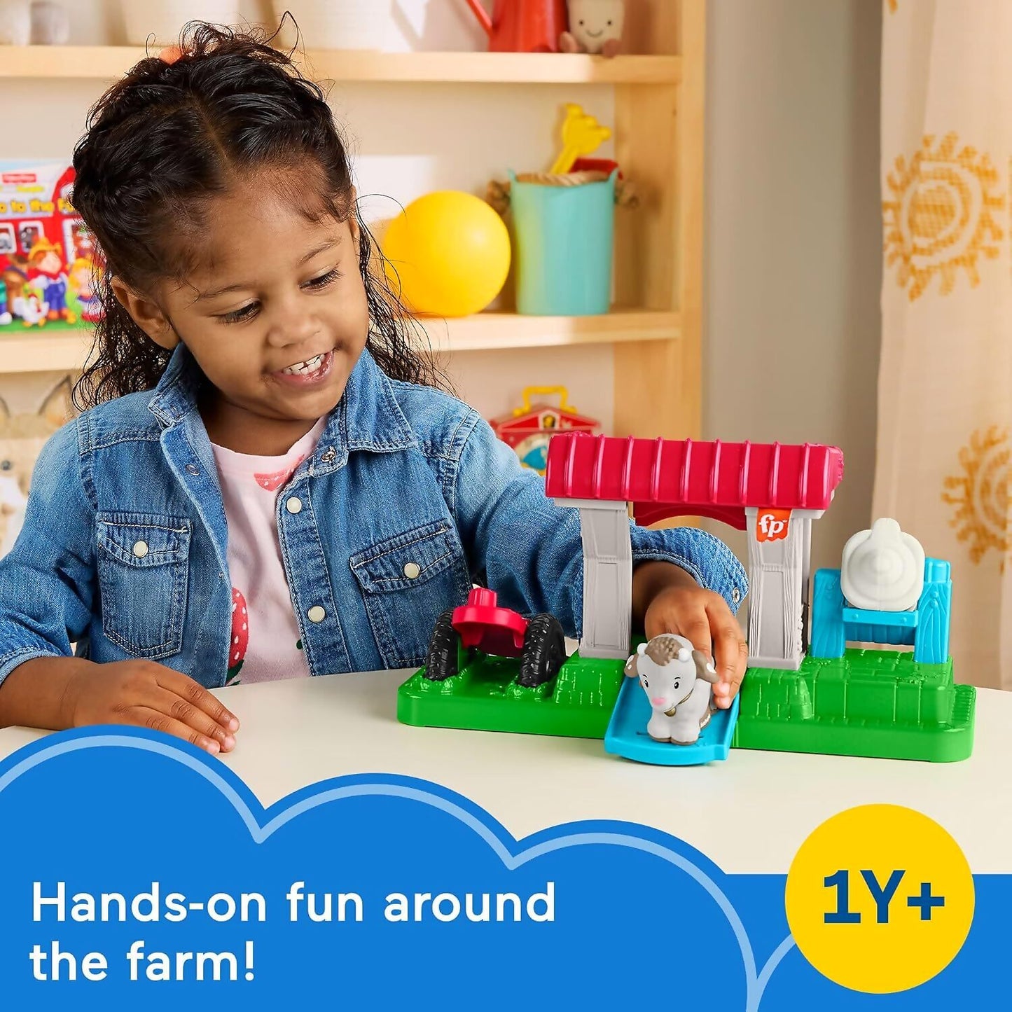 Fisher-Price - Little People Feed & Play Goat Yard Playset - Mattel