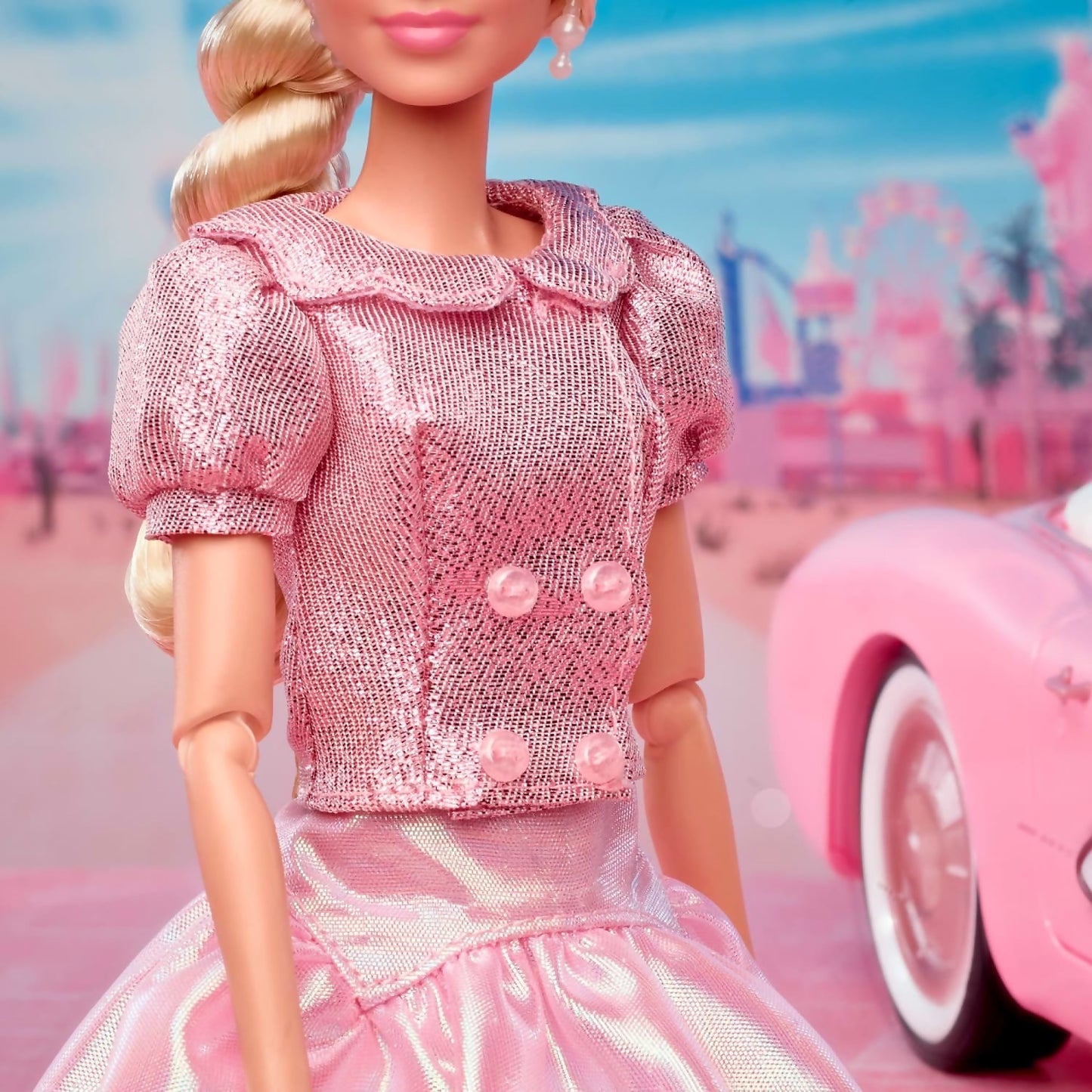 Barbie - The Movie Doll Margot Robbie As Barbie Collectible Doll Wearing Pink Blouse & Skirt Set - Mattel