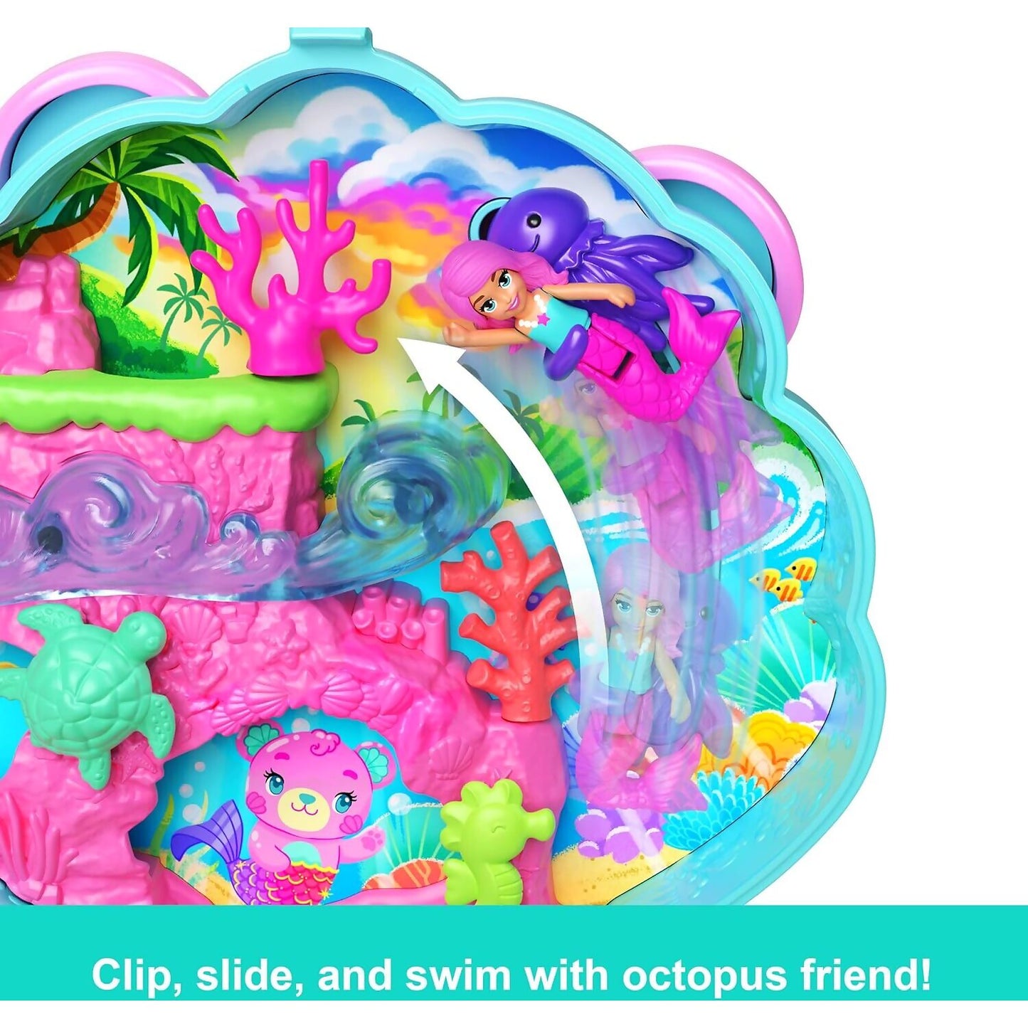 Polly Pocket - Glitter Island Compact Playset - Mattel