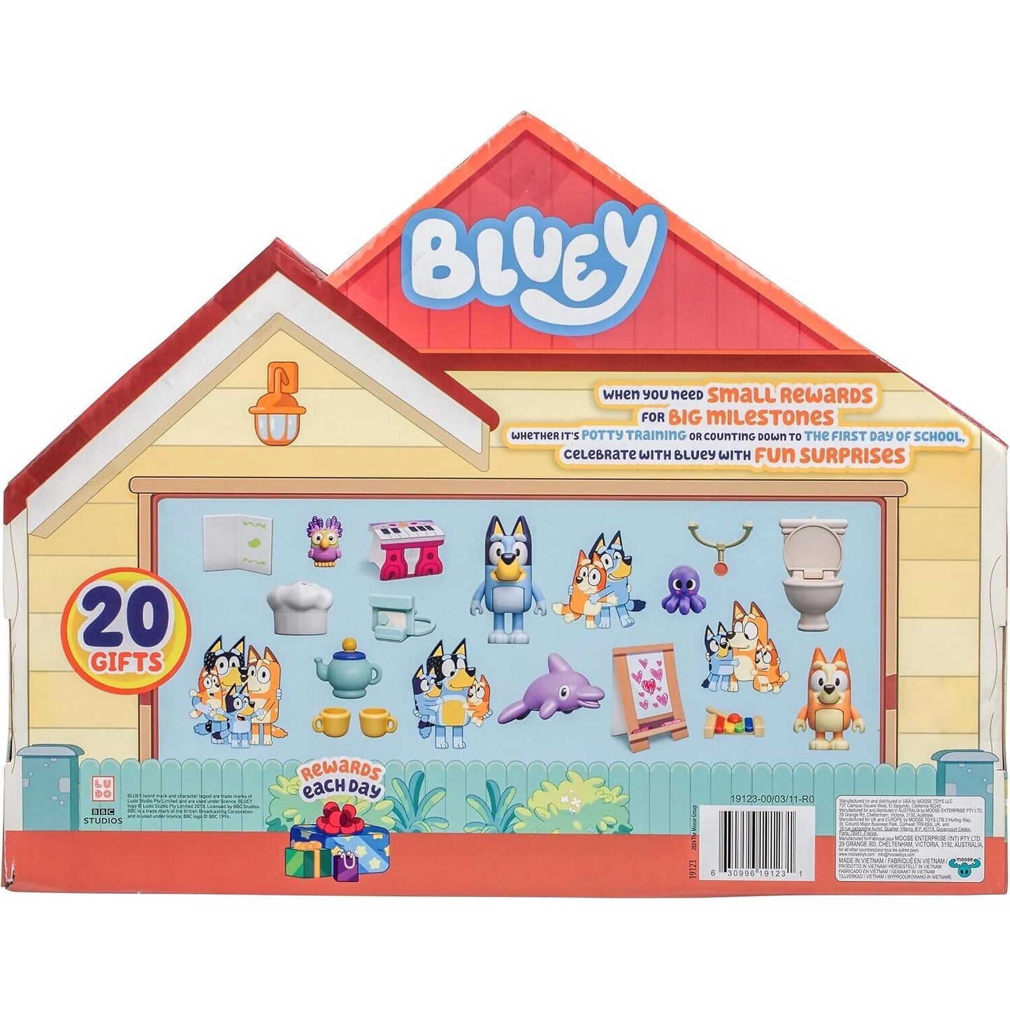 Bluey - Bluey's Surprises Countdown Calendar for any Occasion 20 Gifts Inside