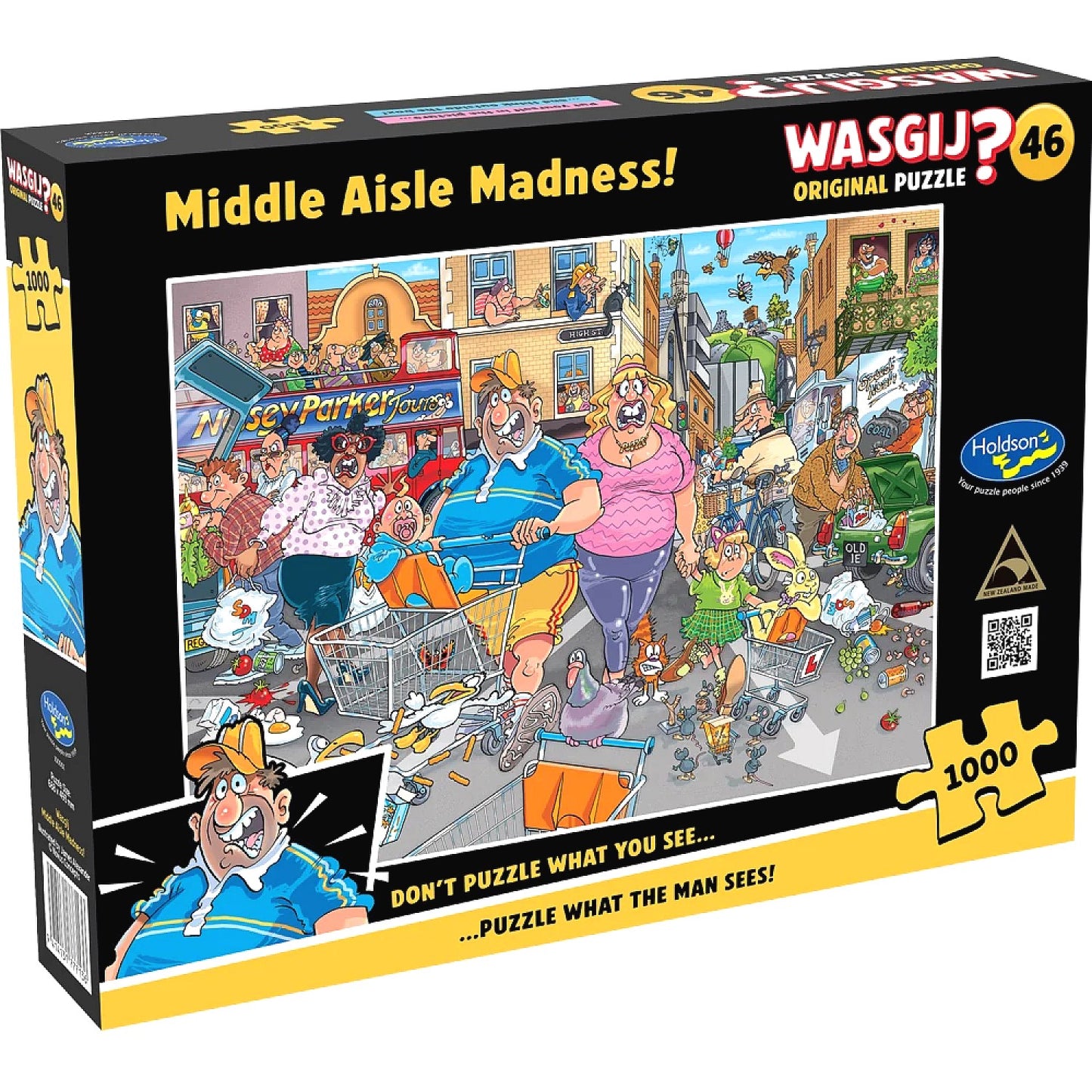 WASGIJ? - Original 46 Middle Aisle Madness! Holdson Jigsaw Puzzle 1000 Pieces