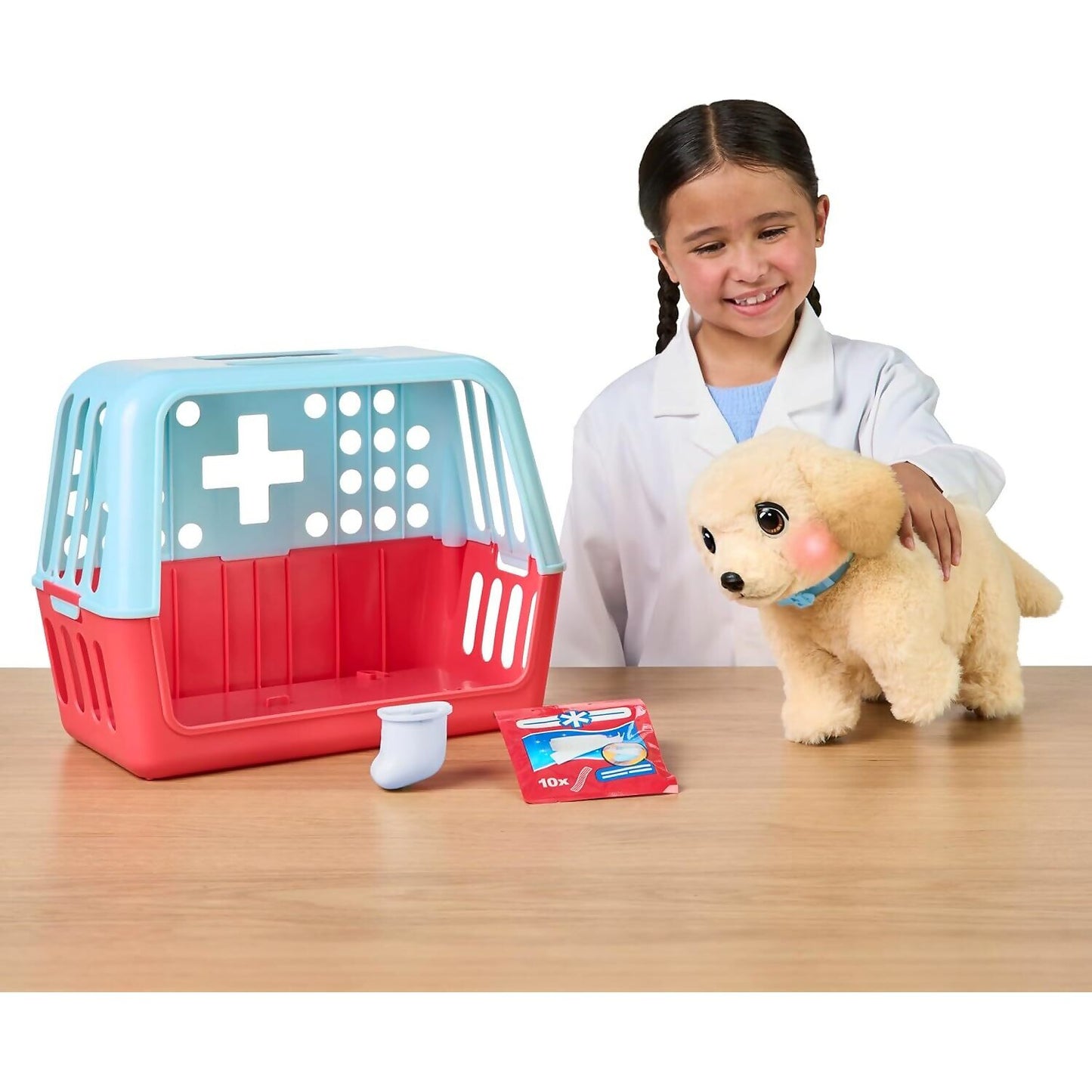 Little Live Pets - Ouchies Deluxe Cooper Walking Puppy 50+ Sounds & Reactions Interactive Plush