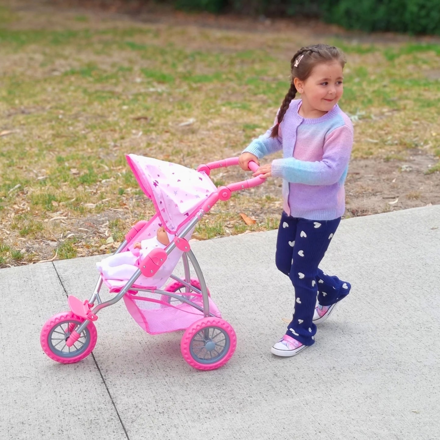 Playworld - Stars & Hearts Doll Jogger - Pink