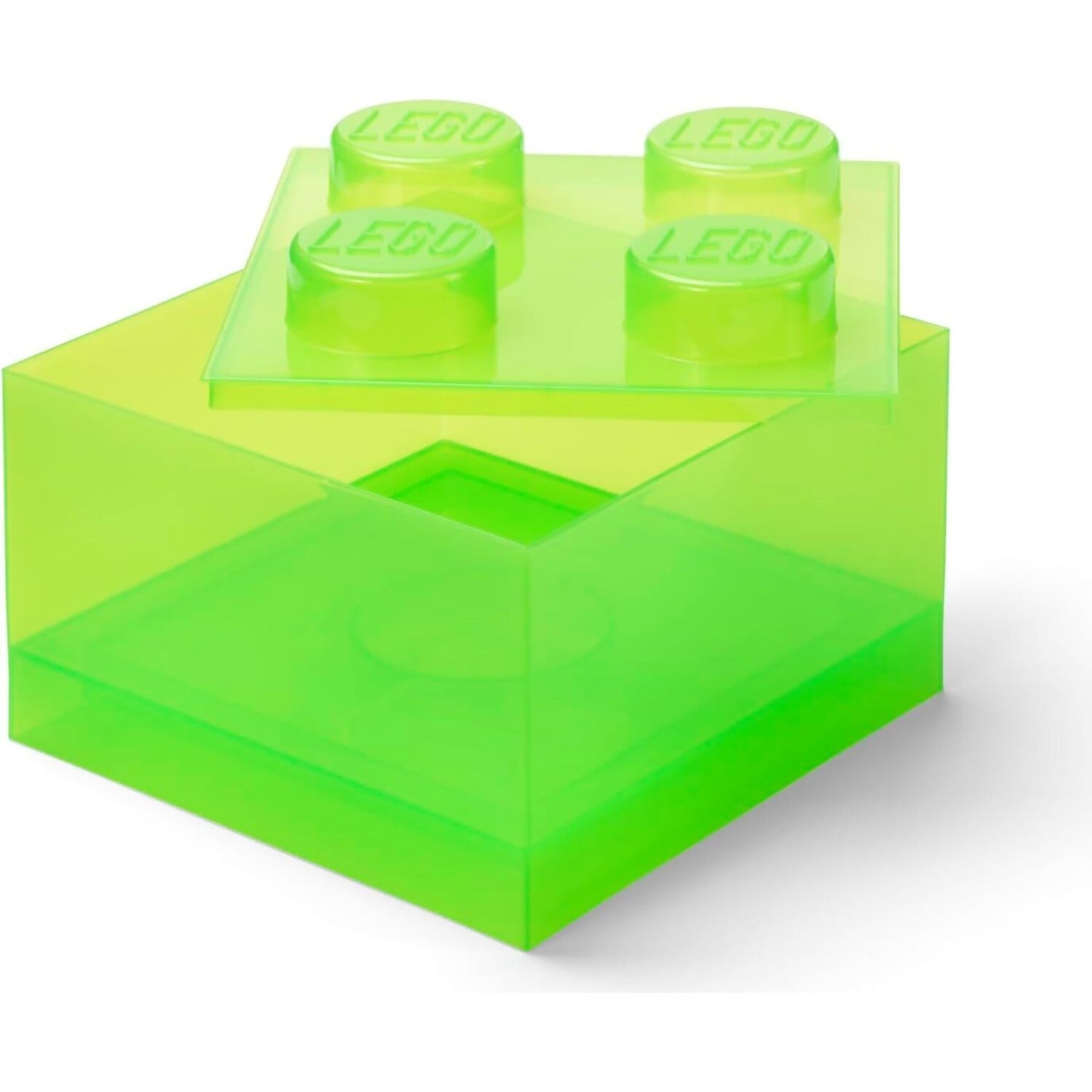 LEGO Storage Brick 4 Studs Top Lid Translucent Green - Room Copenhagen