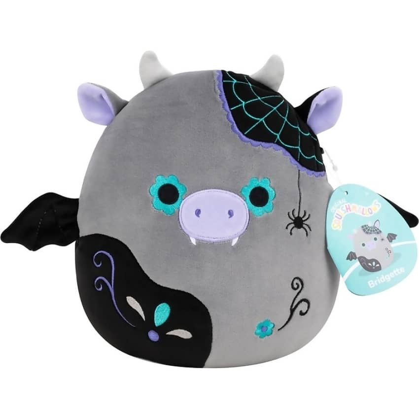 Squishmallows - Bridgette the Cow Bat Halloween Day of the Dead 8-Inch Plush