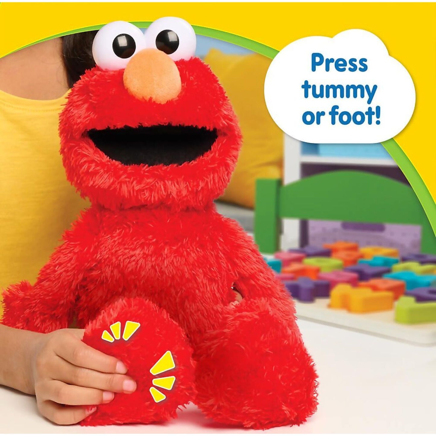 Sesame Street - Animated Tickle Me Elmo Plush - Jasnor