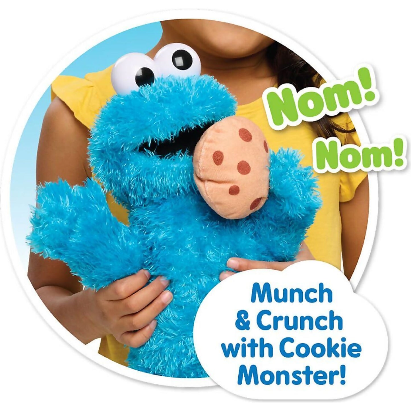 Sesame Street - Animated Nom Nom Cookie Monster Plush - Jasnor