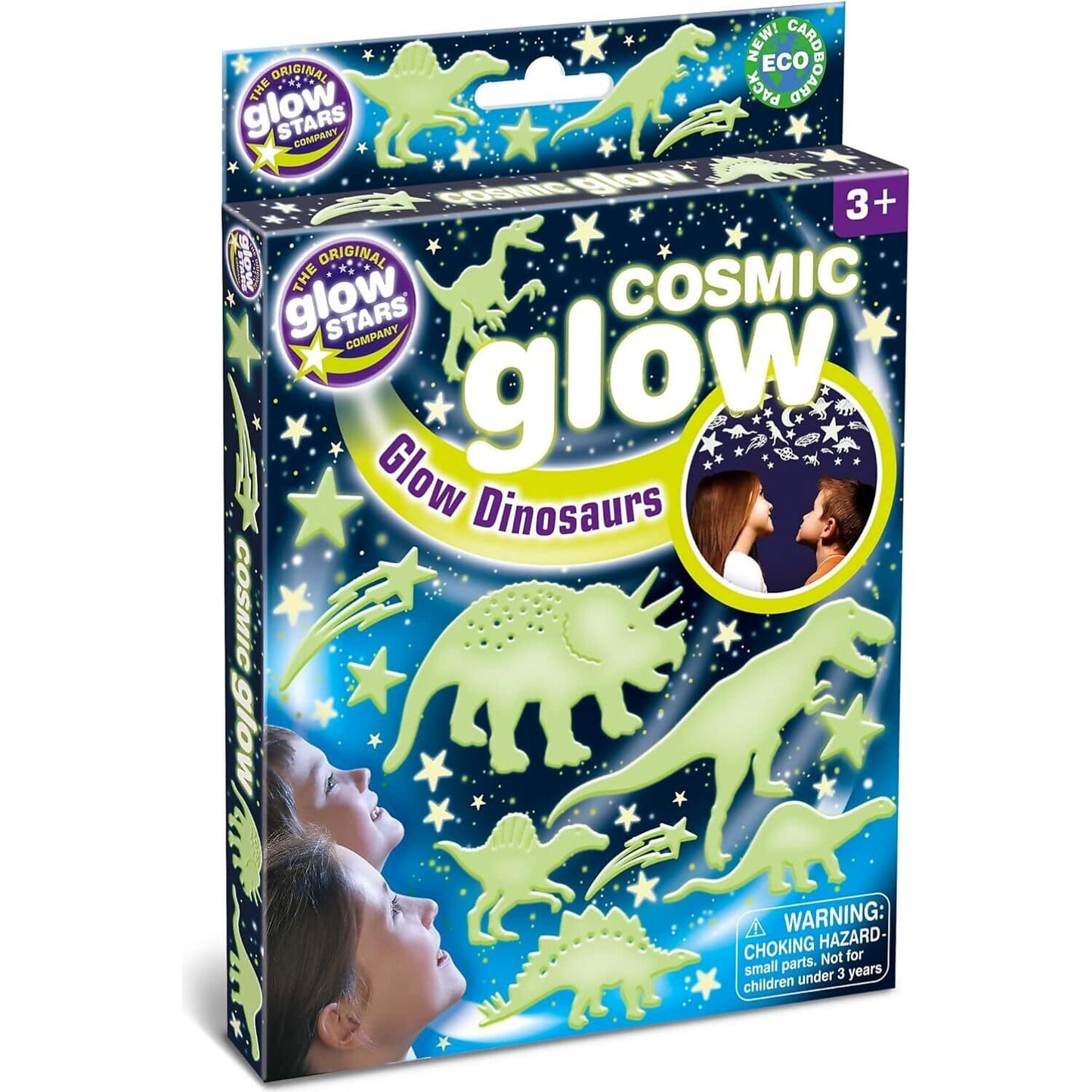 Brainstorm - The Original Glowstars Company Glow in The Dark Cosmic Glow - Glow Donosaurs