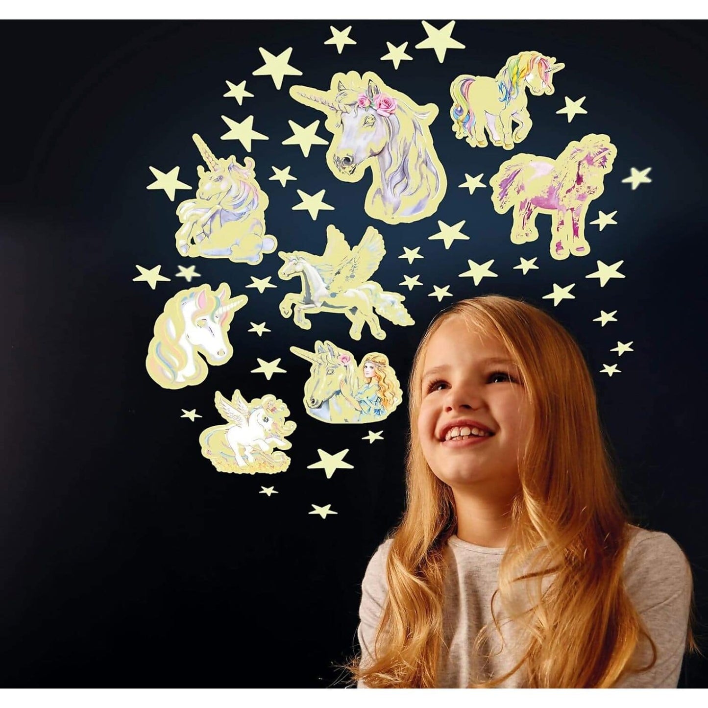 Brainstorm - The Original Glowstars Company Glow in The Dark - Stars & Unicorns