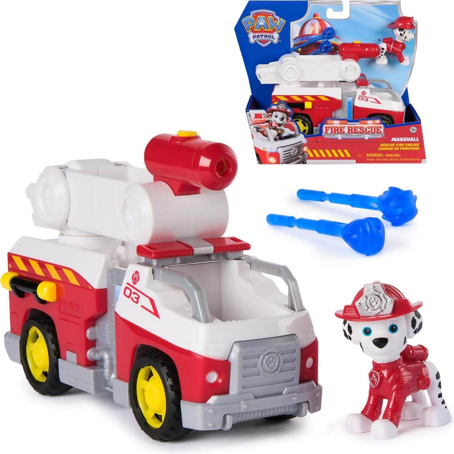 Paw Patrol - Fire Rescue: Rescue Fire Engine with Marshall Figure - Spin Master