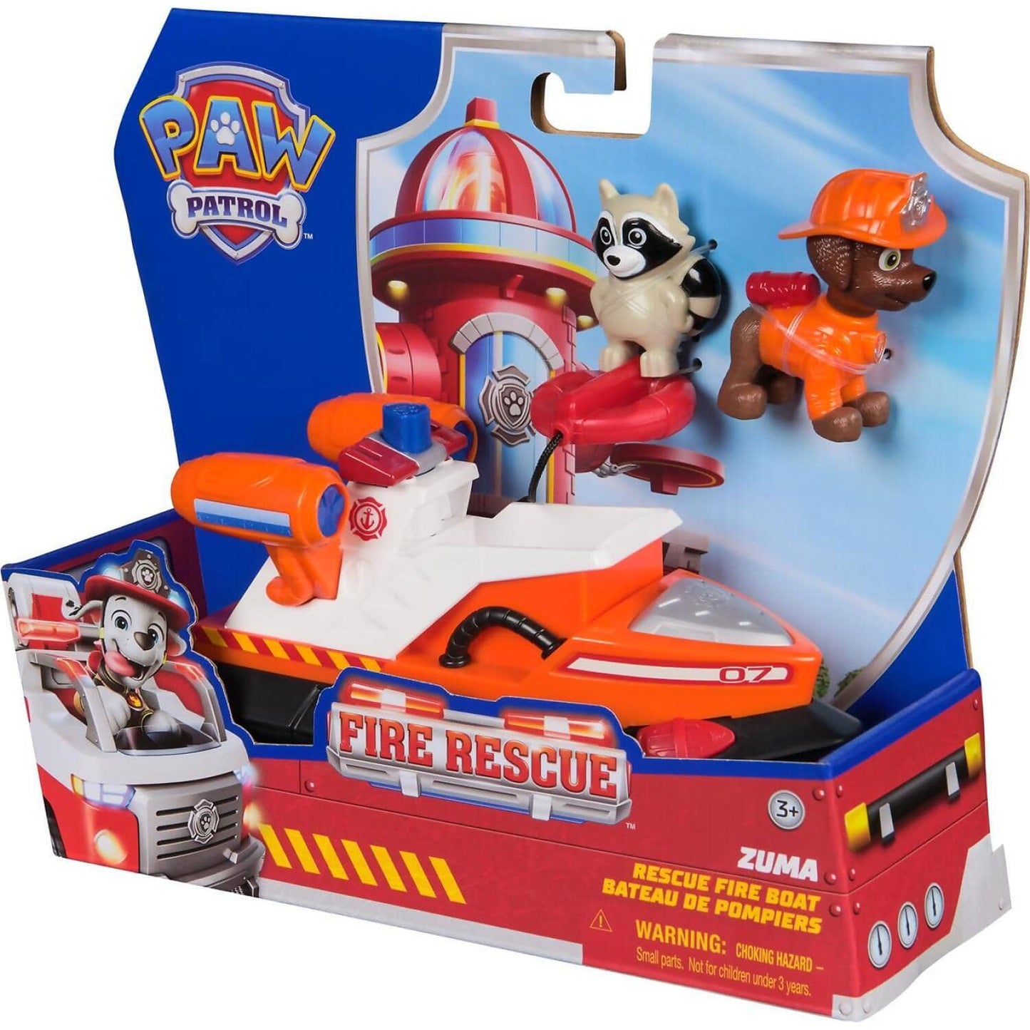 Paw Patrol - Fire Rescue: Rescue Fire Boat with Zuma Figure - Spin Master