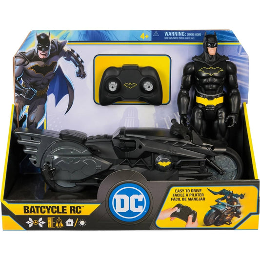 DC Batman - RC Stealth Batcycle with 12-Inch Batman Action Figure- Spin Master