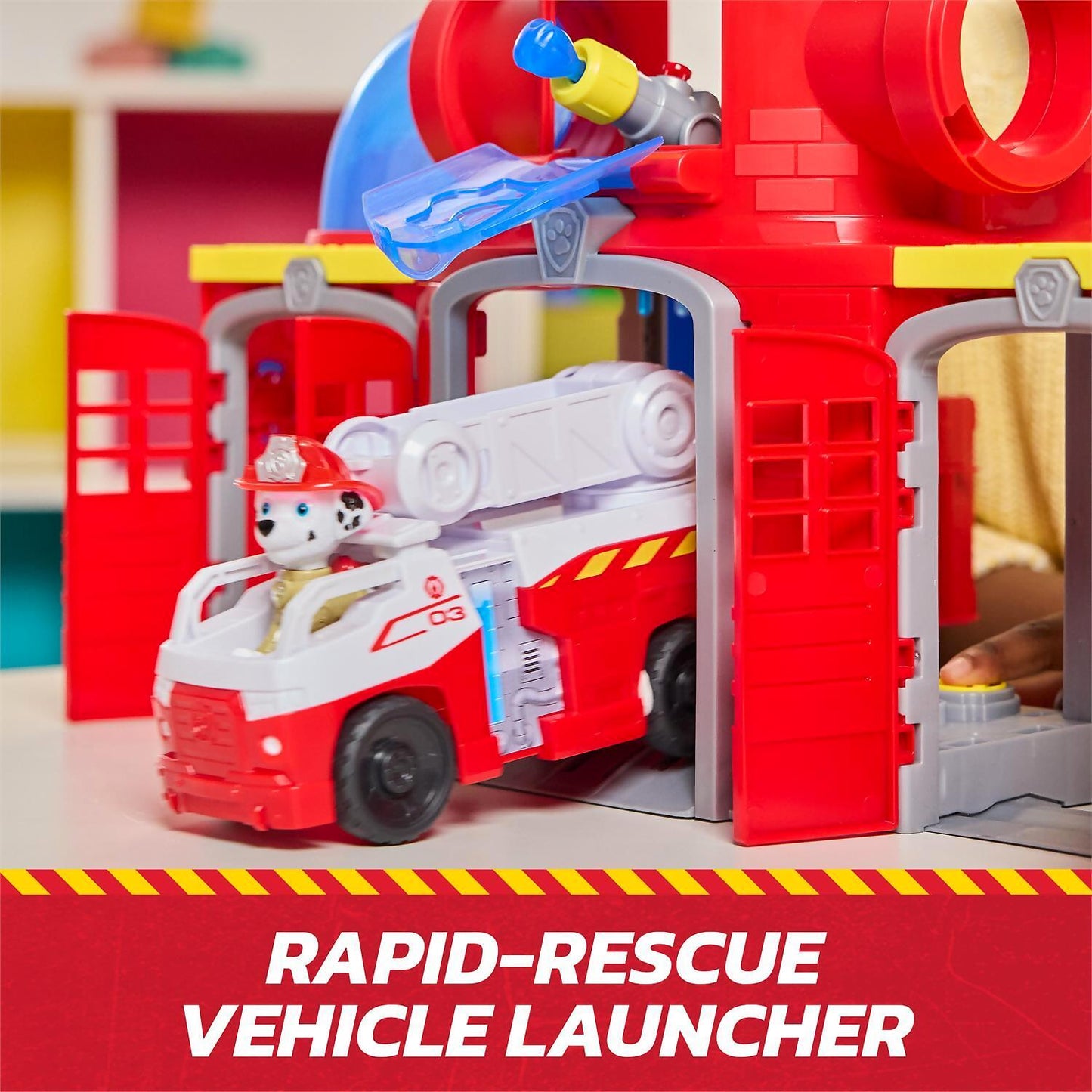 Paw Patrol - Fire Rescue: Fire Rescue Command Center with Marshall Figure Playset - Spin Master