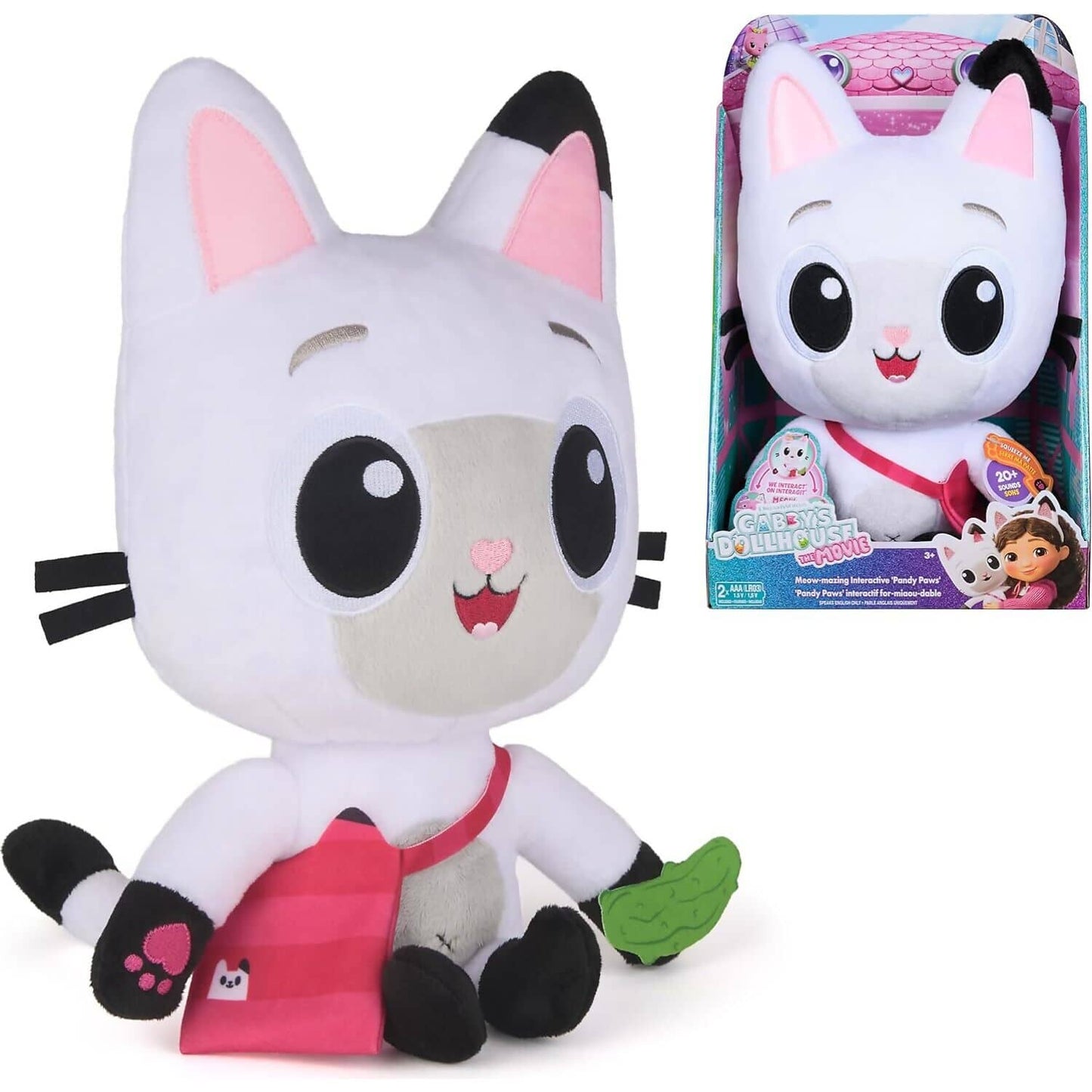 Gabby's Dollhouse - The Movie Meow-mazing Interactive Pandy Paws Plush - Spin Master