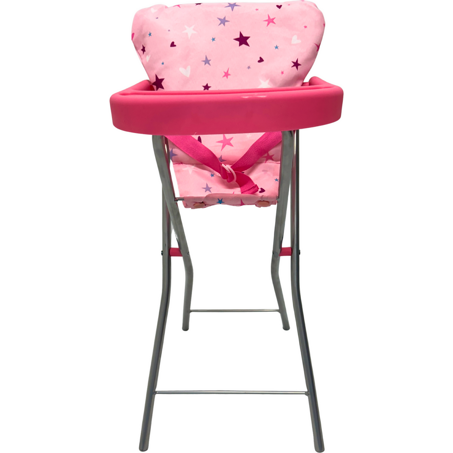 Playworld - Stars & Hearts Doll Highchair - Pink