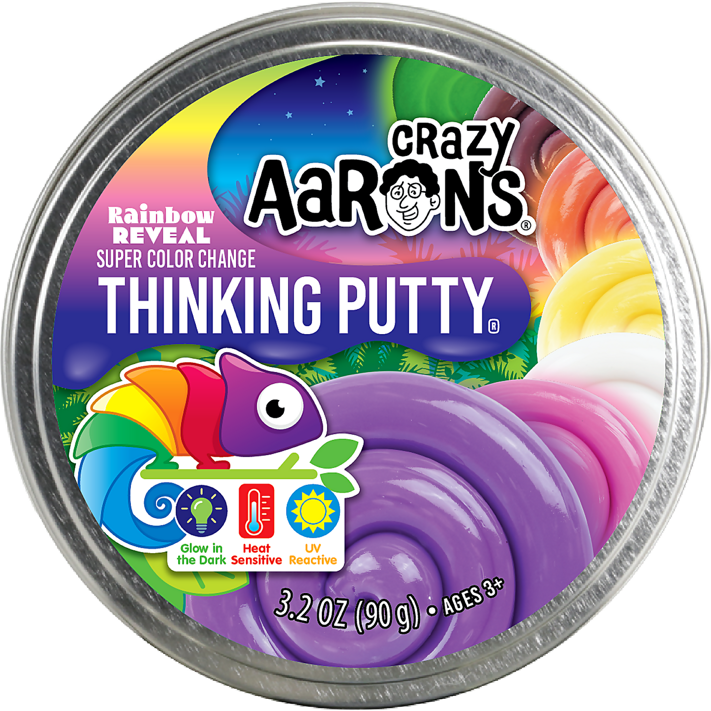 Crazy Aaron's - Rainbow Reveal Super Color Change Thinking Putty