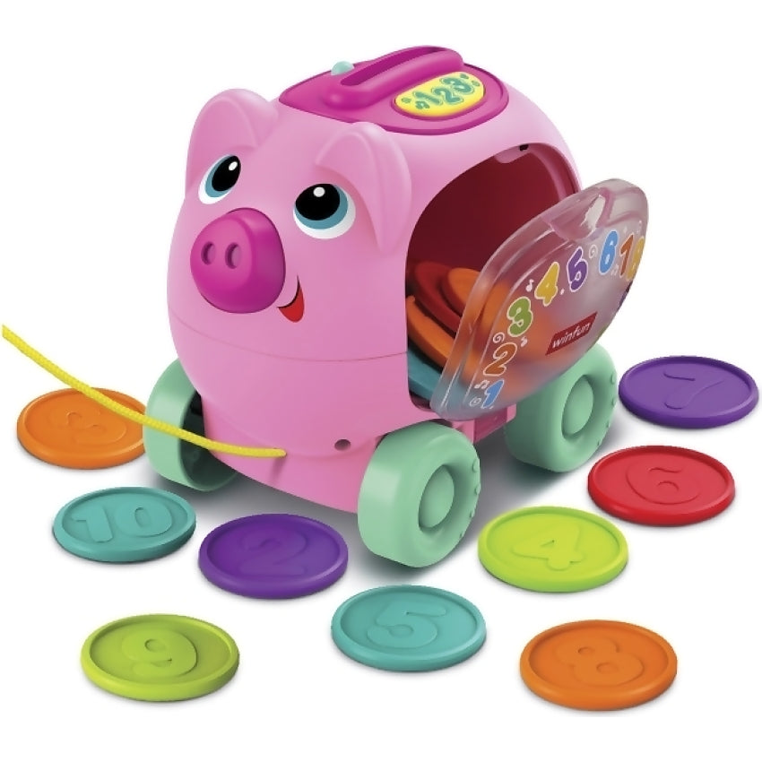 Winfun - Pull Along Counting Piggy Bank