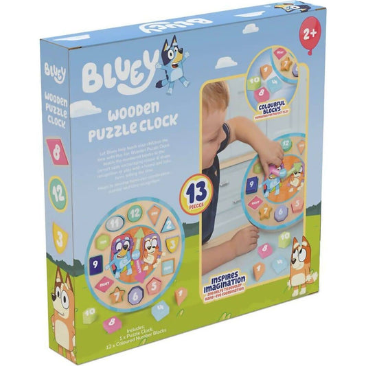 Bluey - Wooden Puzzle Clock